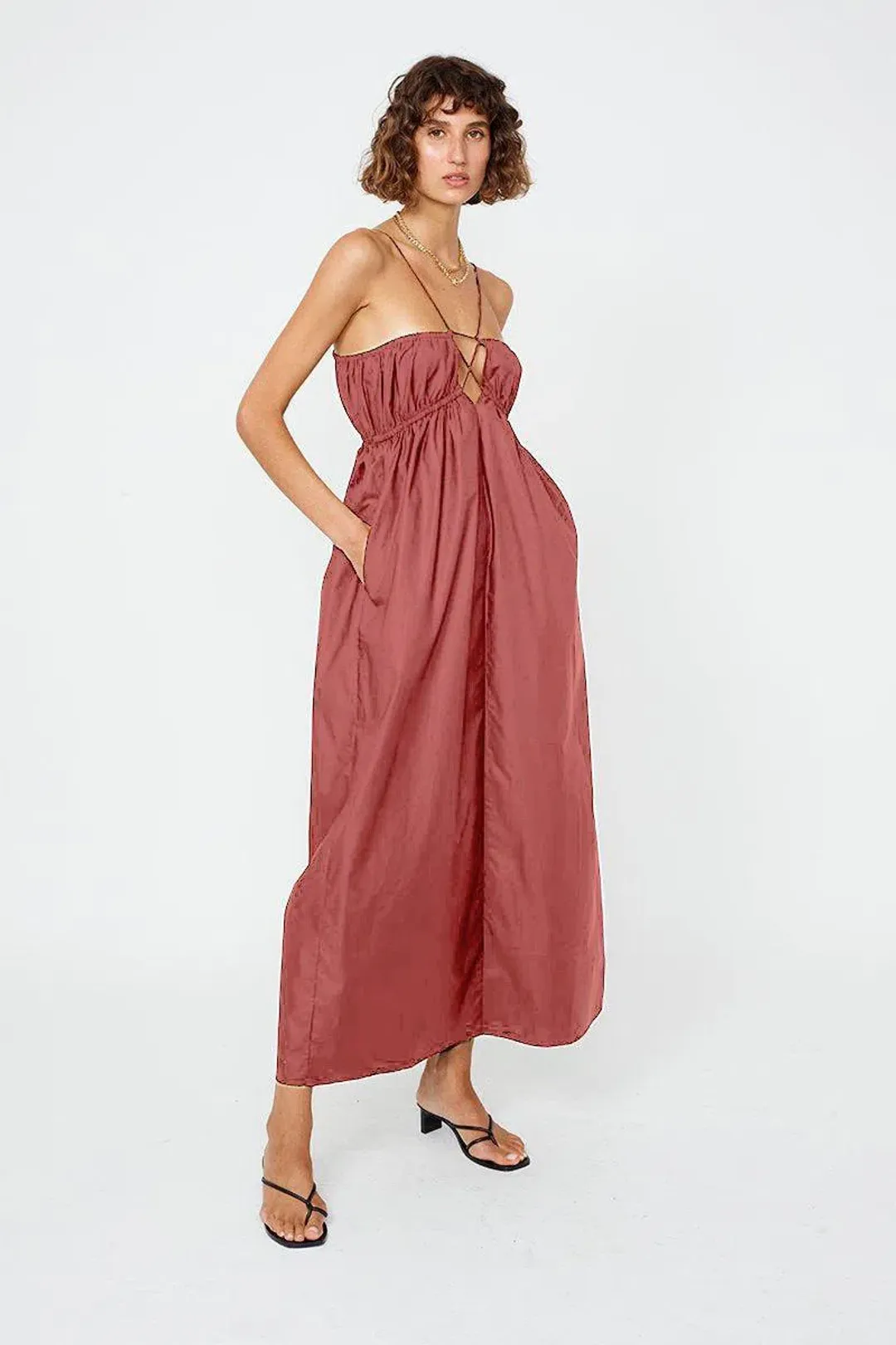 Suboo Rosanna Strappy Maxi Dress Red Size 6 / XS for rent on The Volte - main image