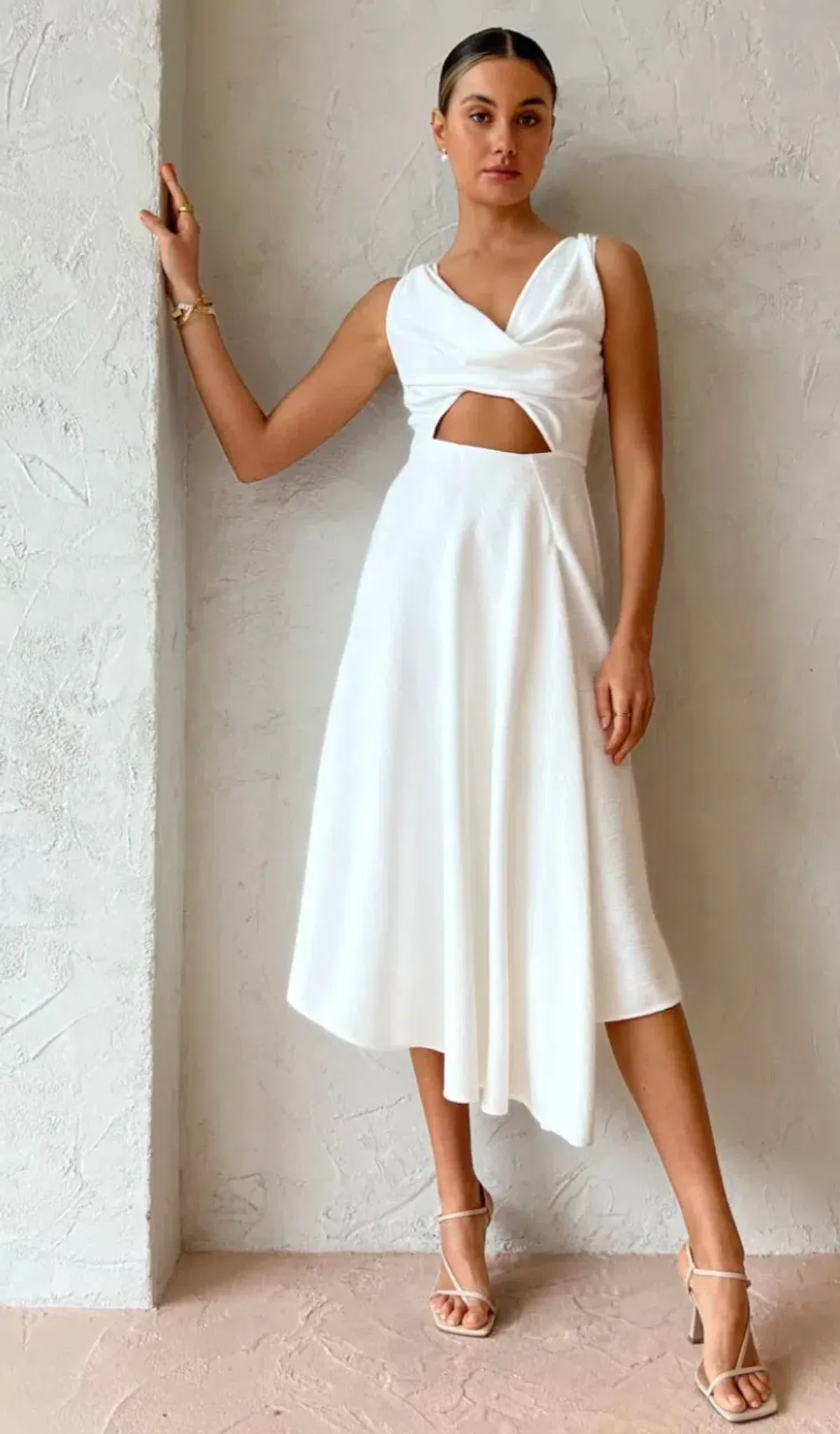 One Fell Swoop Marni Midi Dress in Pulsar White Size 10 - Image 4