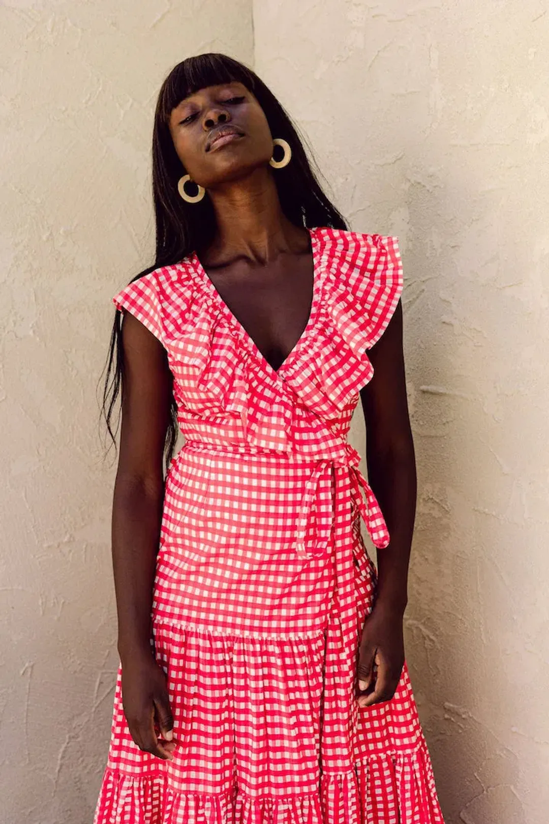 Bird and Kite Juni Wrap Dress Calypso Gingham Size XL / Au 14 for rent on The Volte - main image