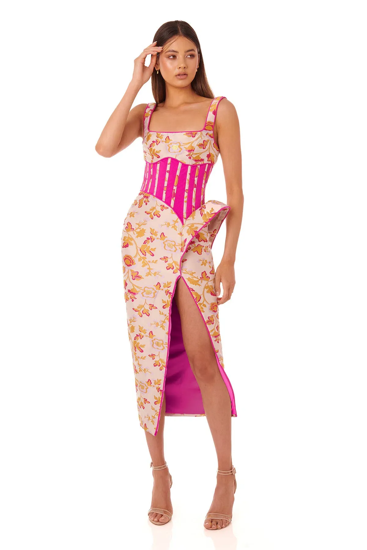 Eliya The Label Maddison Midi Dress Floral Size 6 / XS - Image 3