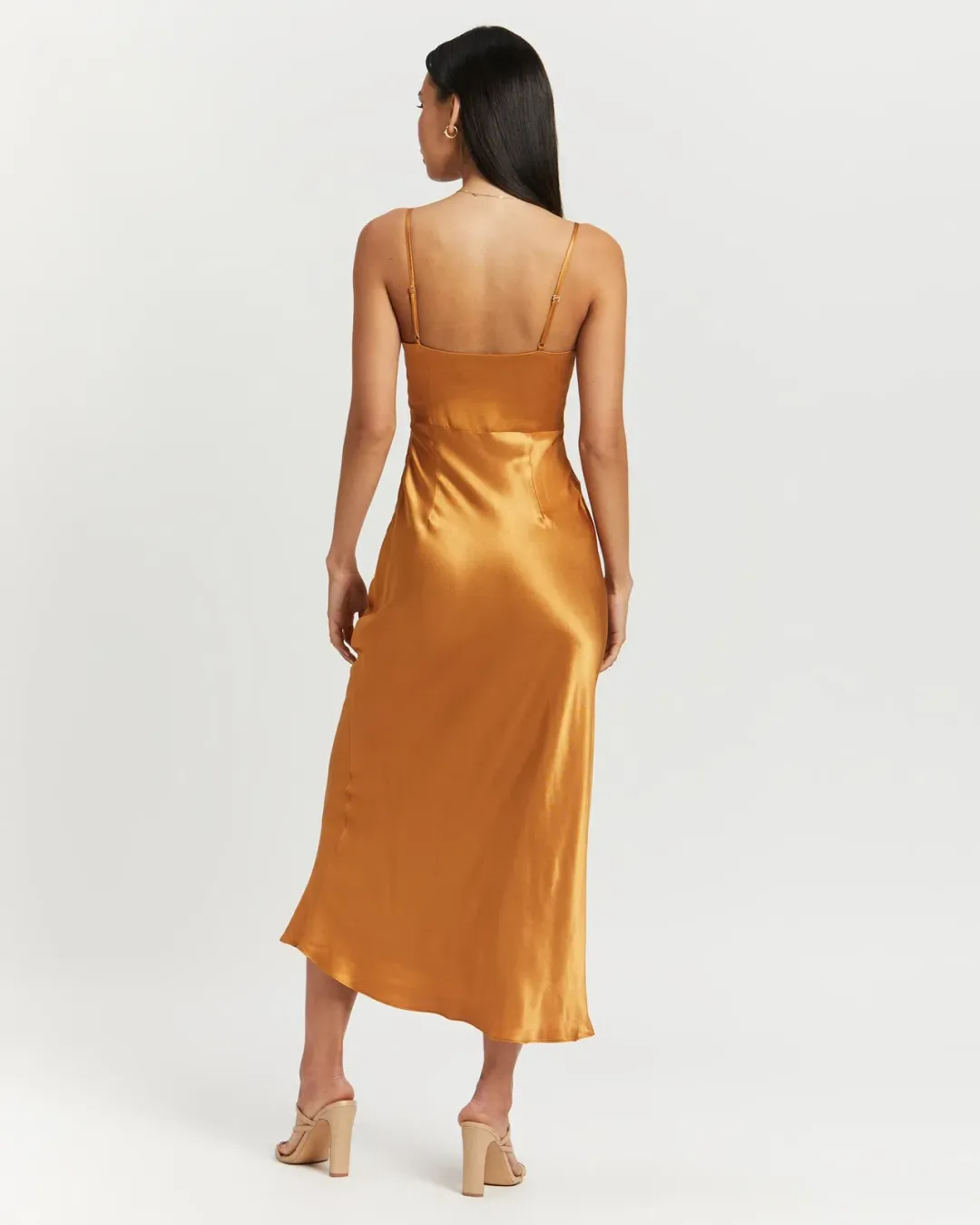 Shona joy Alma Lace Up Midi Dress Tumeric Size 8 for rent on The Volte - main image