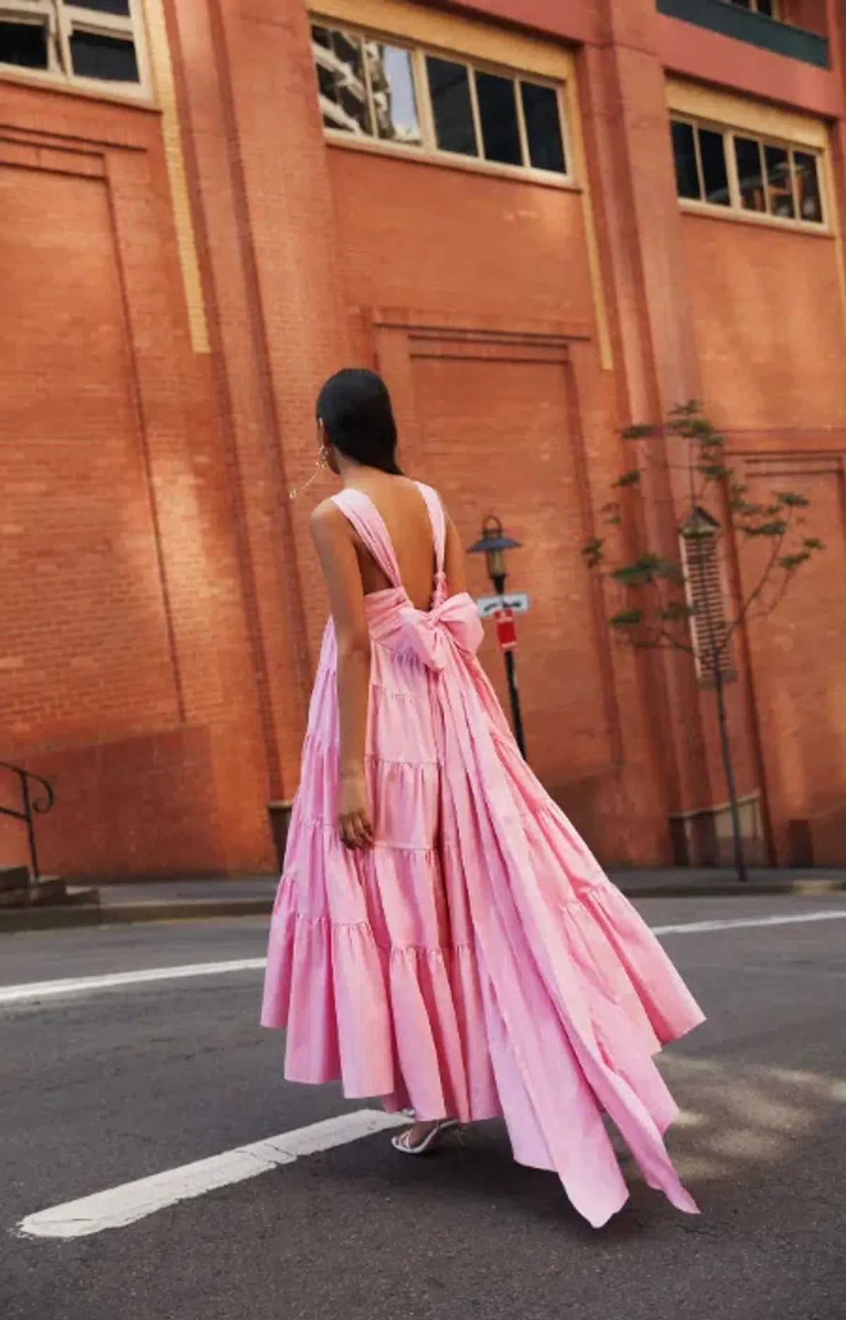 Aje Marguerite Tie Back Maxi Dress Pink Size 12 - Image 4