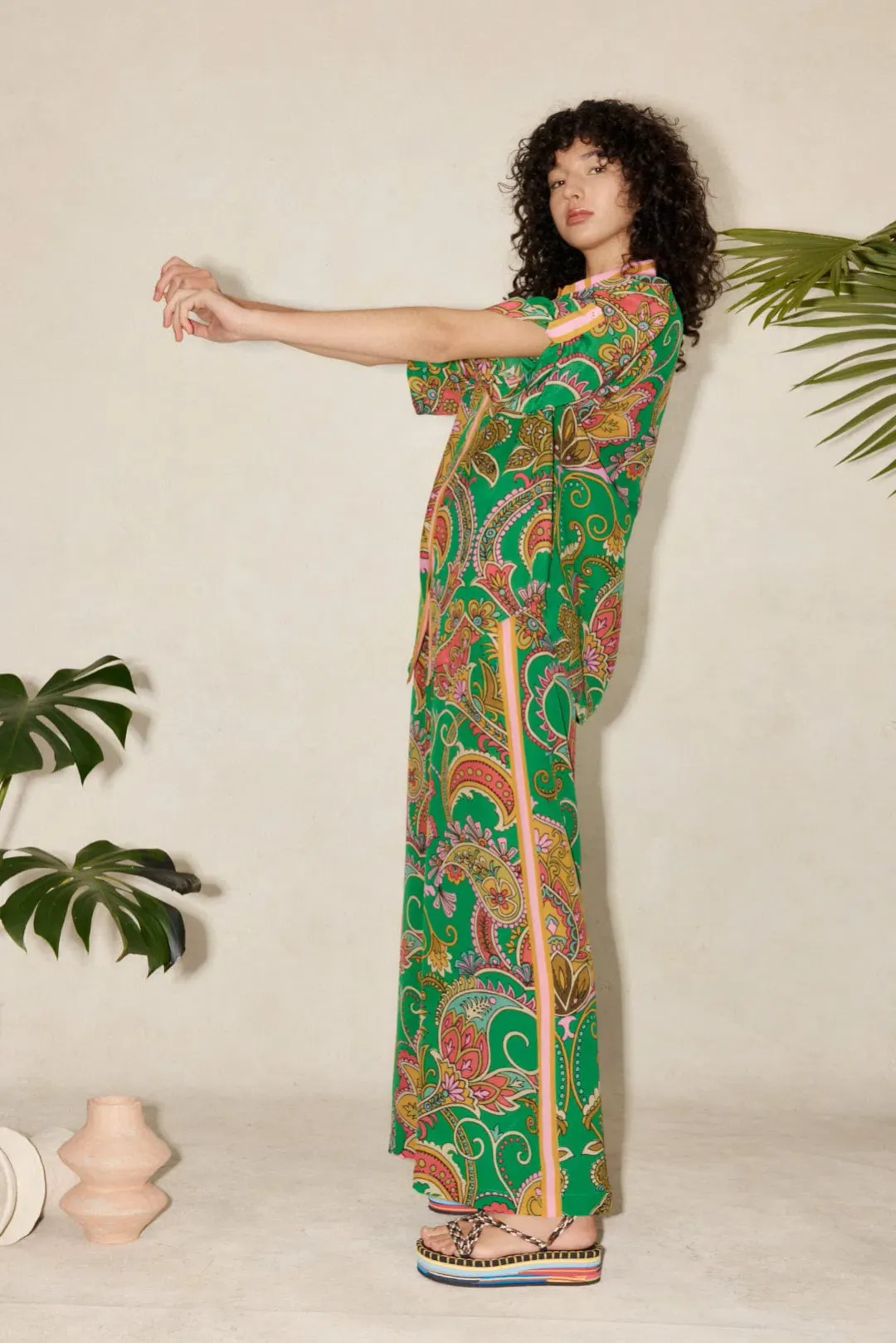 Alemais Marion Pant Green Size AU 6 for rent on The Volte - main image