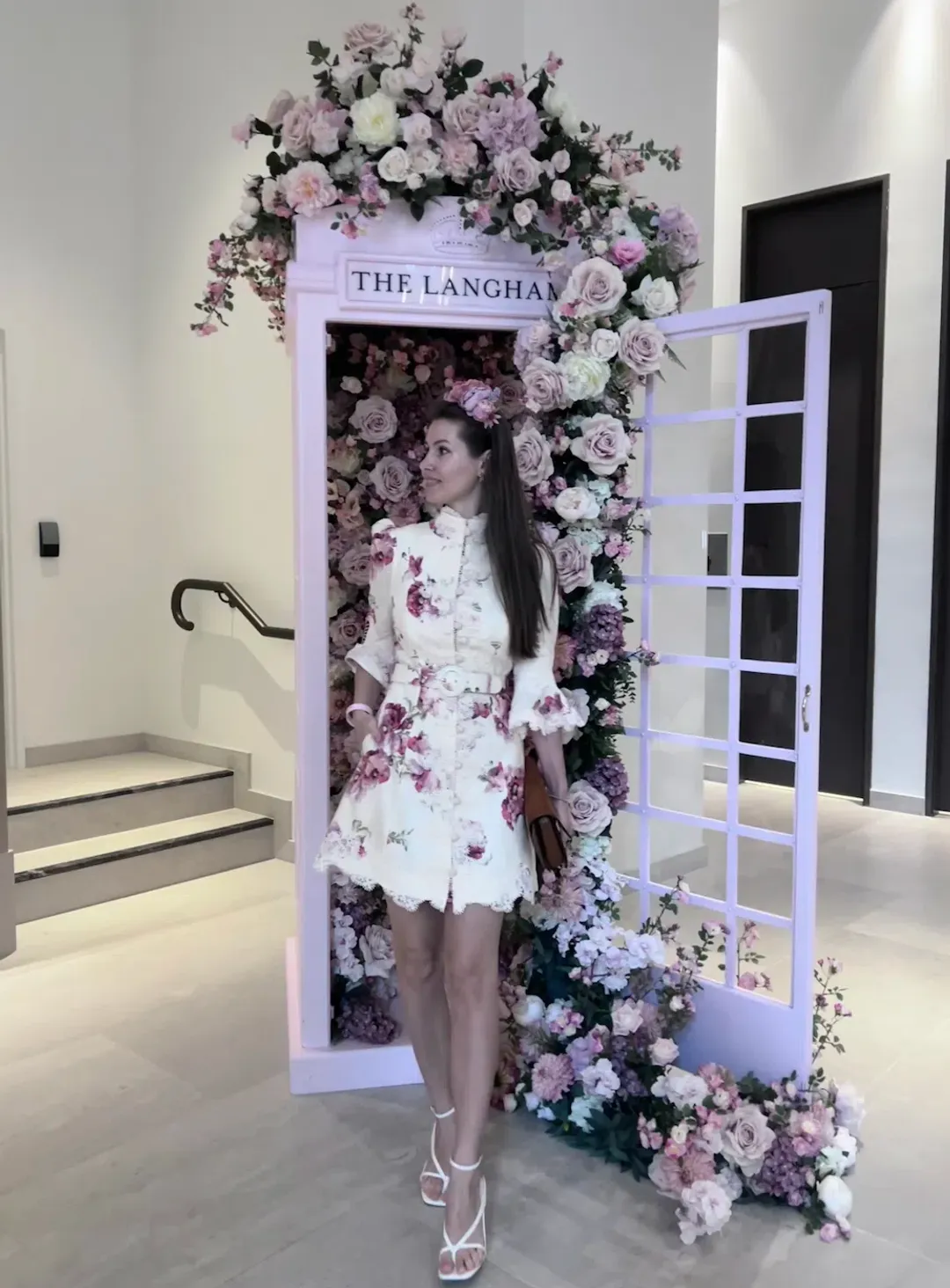 Zimmermann High Tide Applique Mini Dress Cream Poppy Floral Size 8 for rent on The Volte - main image