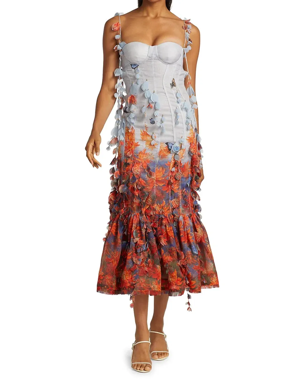 Zimmermann Wild Botanica Printed Petal Midi Dress in Wildflower Size 1 / Au 10 - Image 1