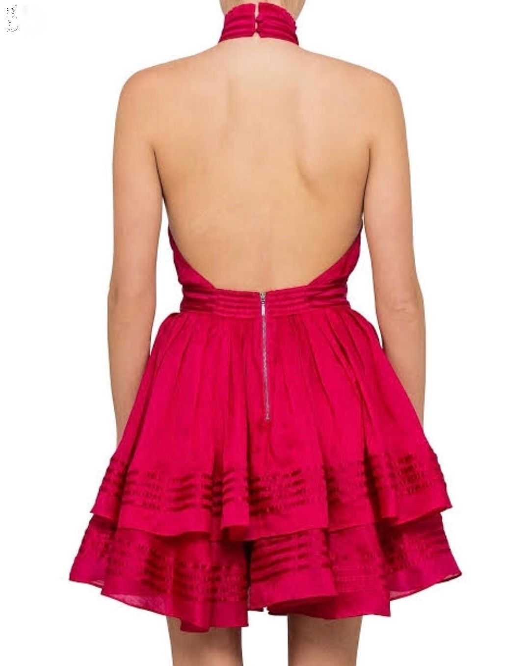 Aje Florentine Mini Dress Magenta Pink 12 for rent on The Volte - main image