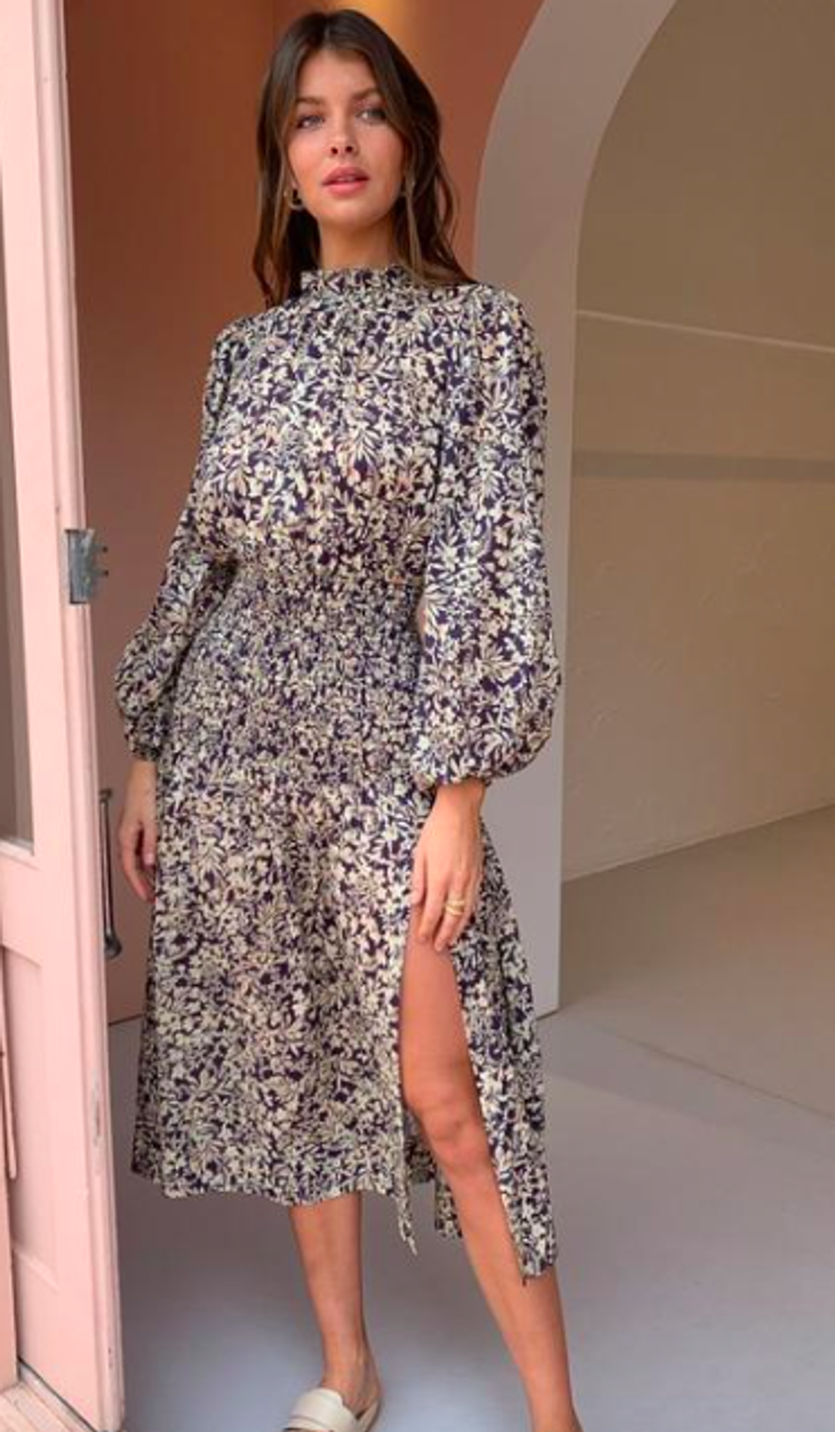 Bec & Bridge Emmanuelle Long Sleeve Midi Dress Print Size 12 - Image 1