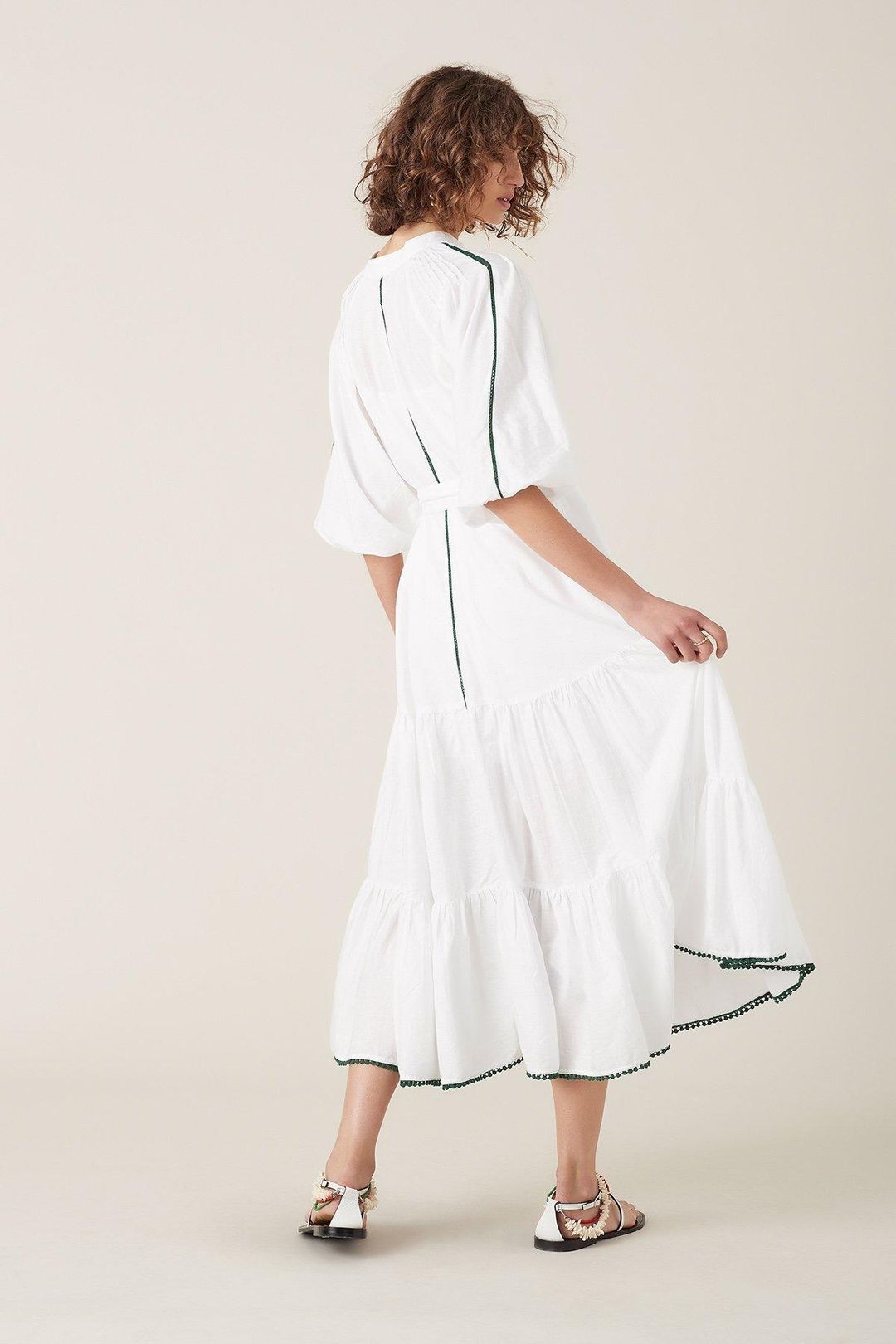 Tigerlily Villaya Linen Maxi Dress Size 8 for rent on The Volte - main image