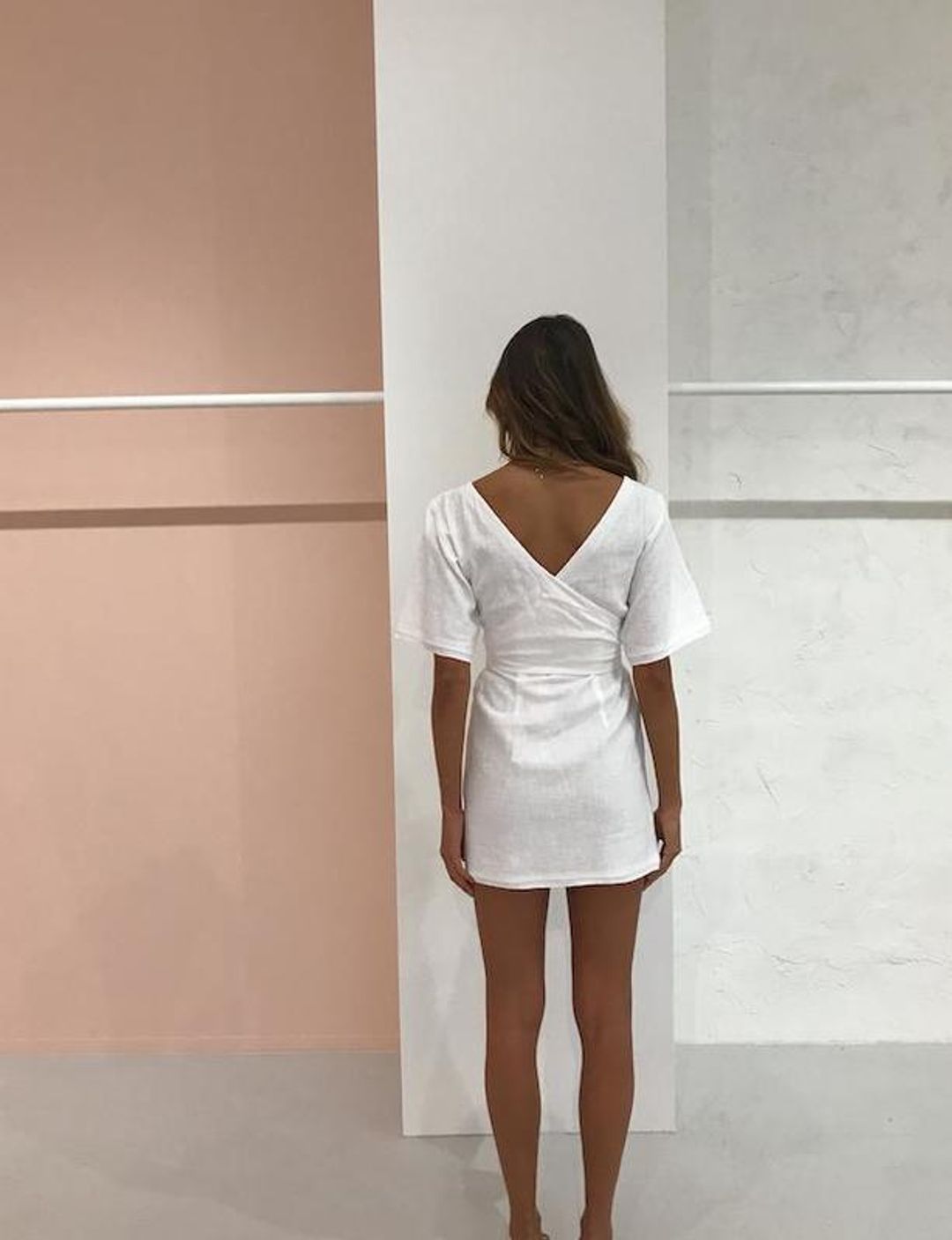 Bec & Bridge Harlow Mini Dress Ivory White Size 8 for rent on The Volte - main image