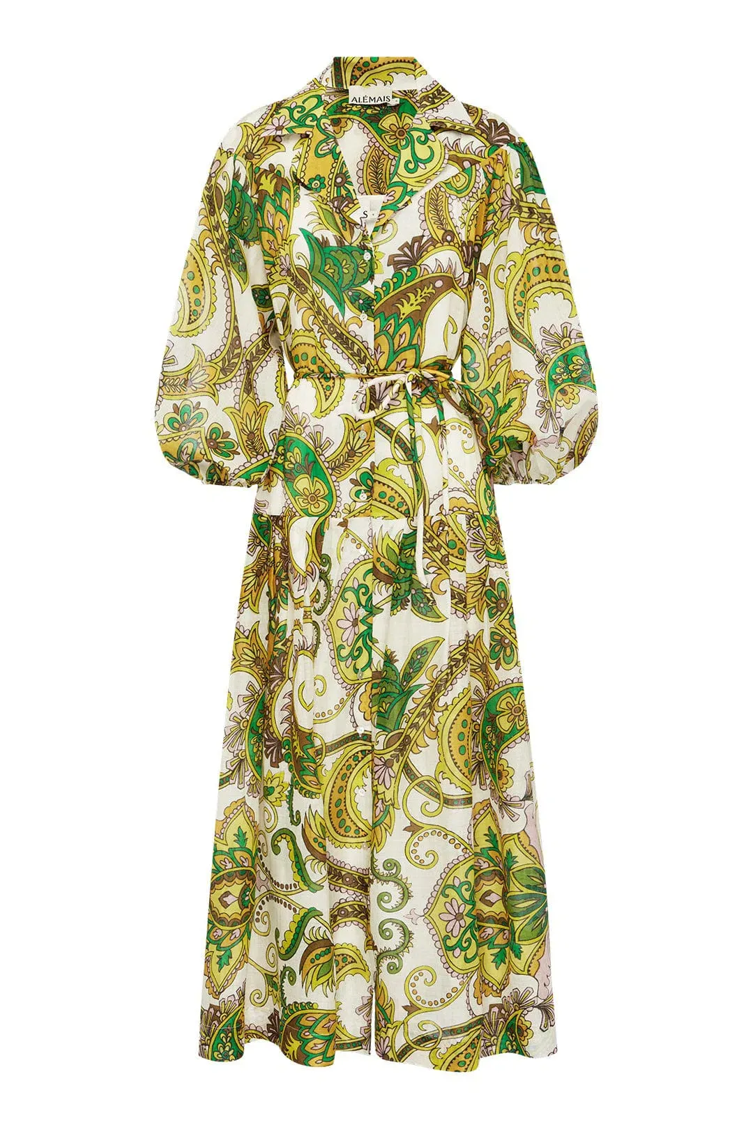 Alemais Octavia V Neck Shirt Dress Print Size 12 for rent on The Volte - main image