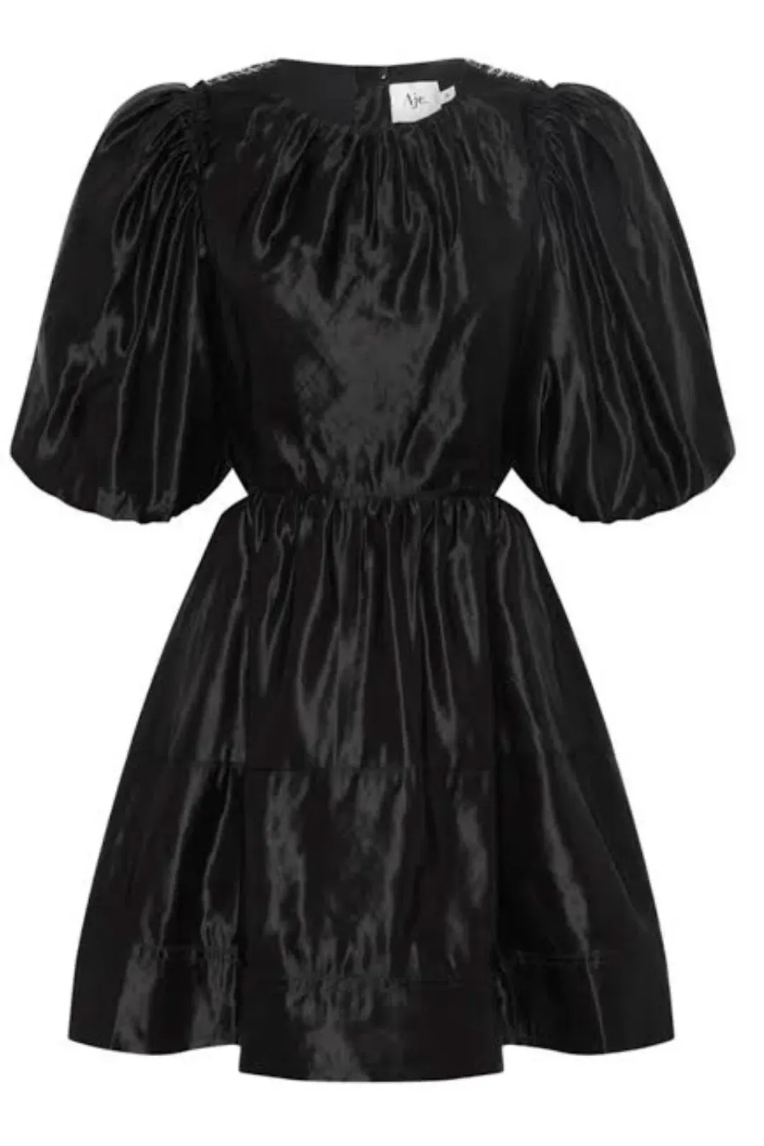 Aje Beaded Relic Mini Dress Black Size 8 for rent on The Volte - main image