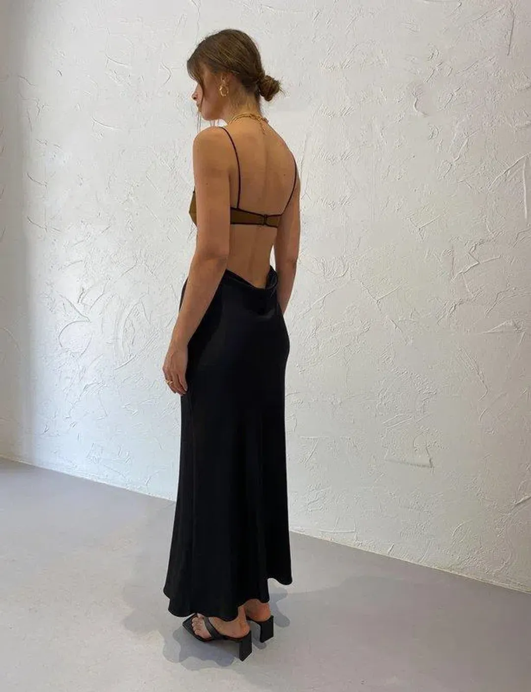 Bec & Bridge Agatha Cut Out Midi Dress Black Size 8 for rent on The Volte - main image