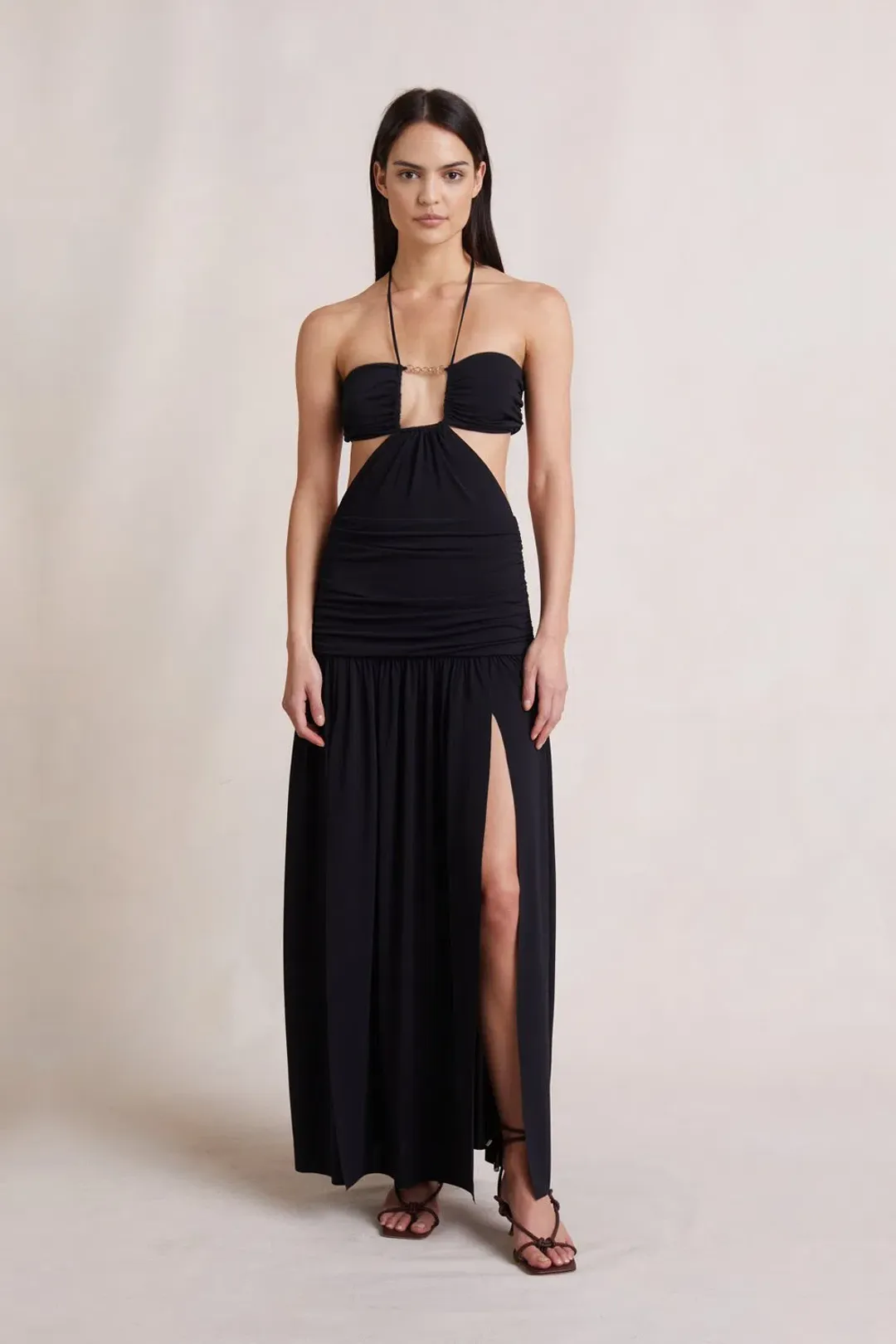 Bec and Bridge Adaline Cut Out Maxi Dress Black Size 8 for rent on The Volte - main image