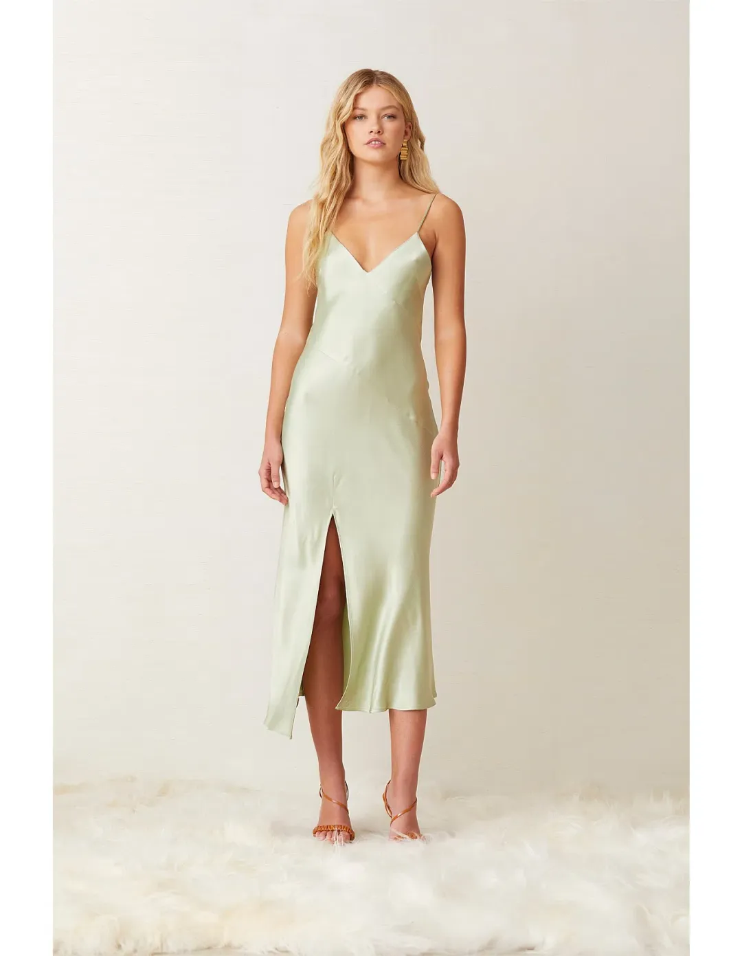 Bec & Bridge Crest Midi Dress Green Size 10 for rent on The Volte - main image