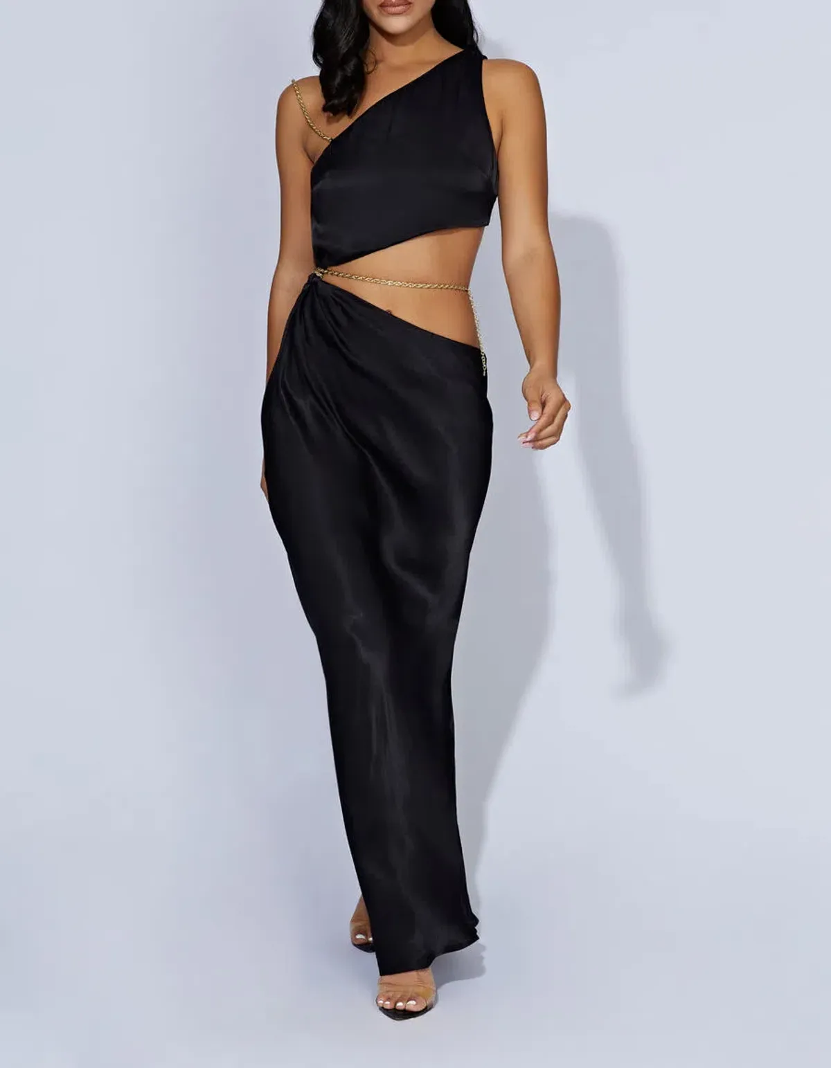 Meshki Clementine Chain Maxi Dress Black Size 10 / M - Image 1