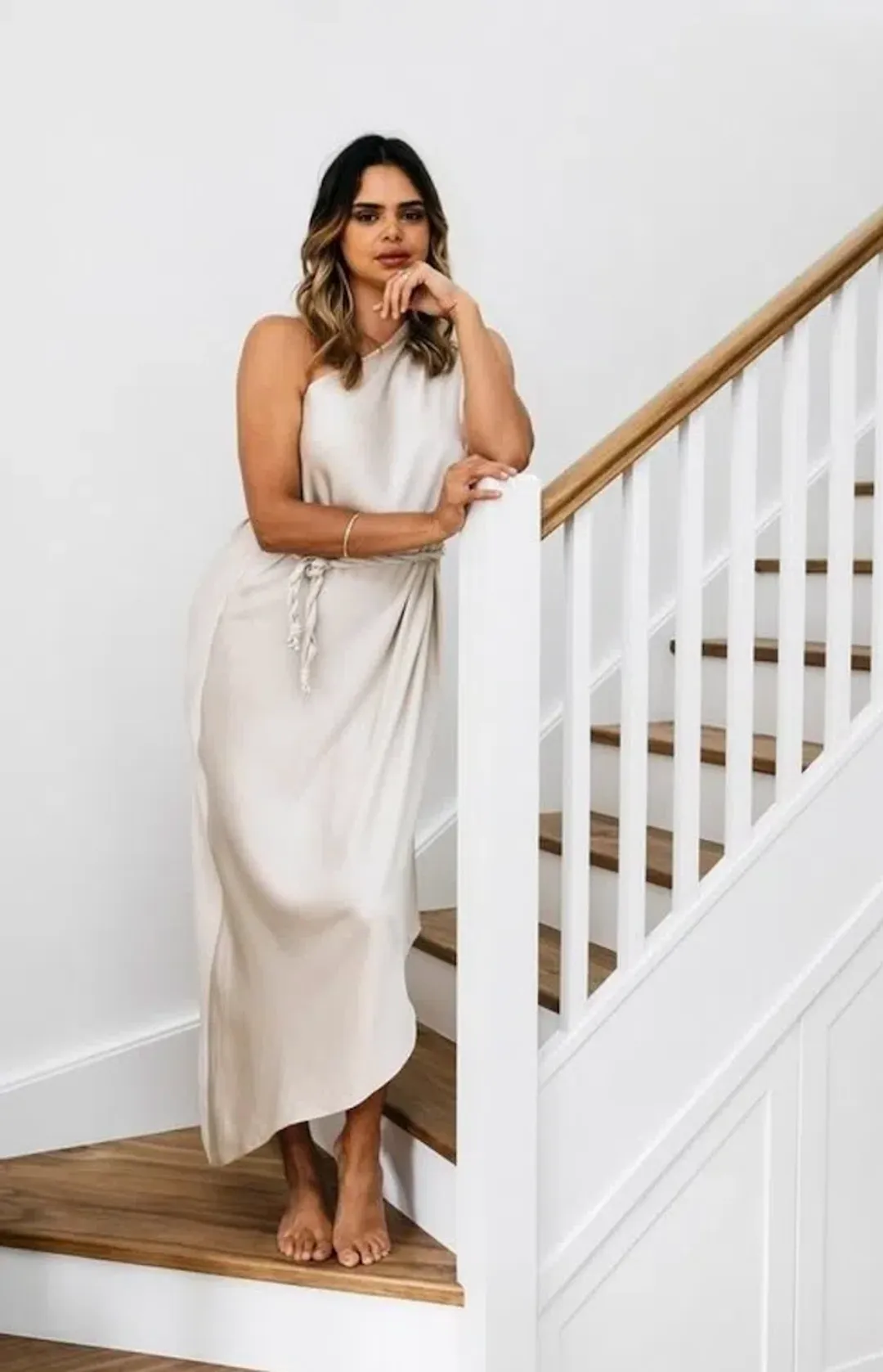 Bianca Spender Ibiza Dress Stone Size 1 / Au 8 for rent on The Volte - main image