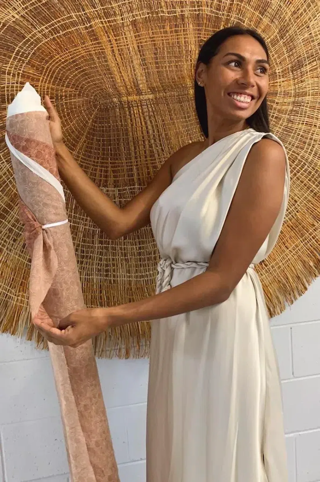 Bianca Spender Ibiza Dress Stone Size 1 / Au 8 for rent on The Volte - main image