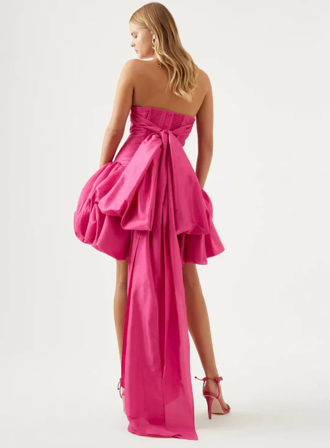 Aje Piacere Bubble Hem Mini Dress Pink Size 10 / M for rent on The Volte - main image