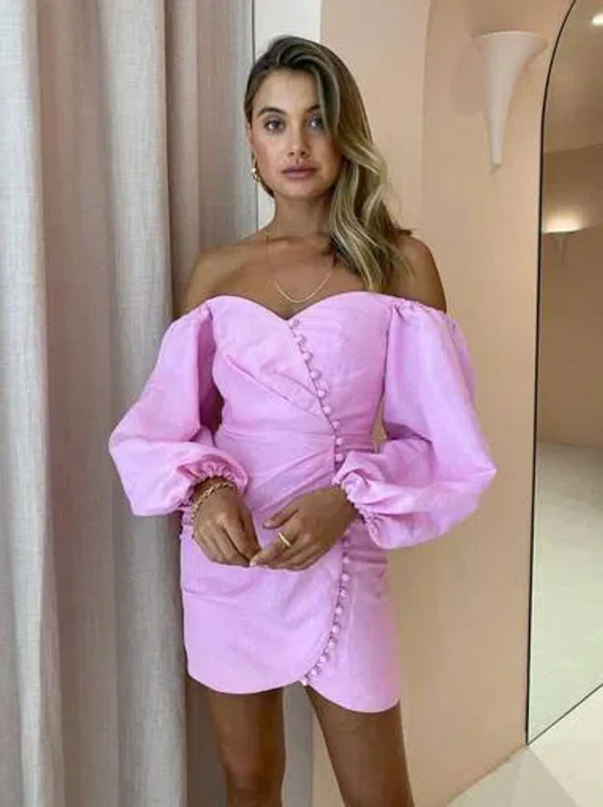 Significant Other Camilla Mini Dress Pink Size 10 - Image 2