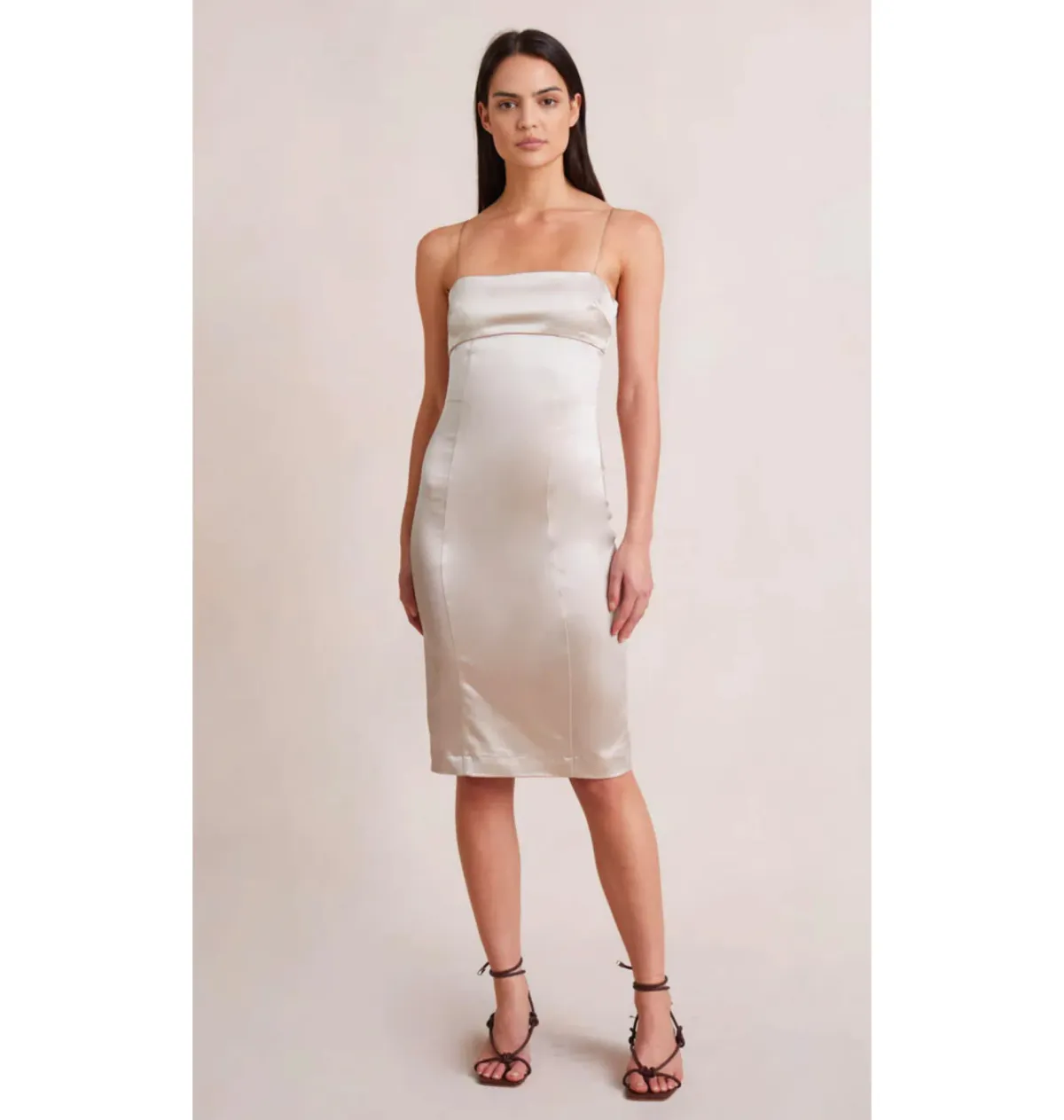 Bec & Bridge Heather Midi Dress Champagne Size S / AU 8 - Image 1