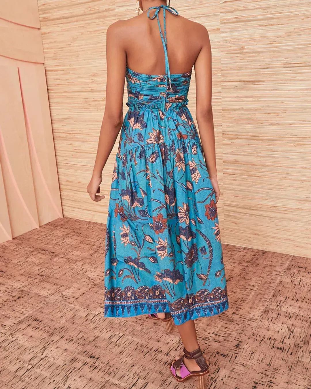 Ulla Johnson Ella Dress in Lagoon Size 10  for rent on The Volte - main image