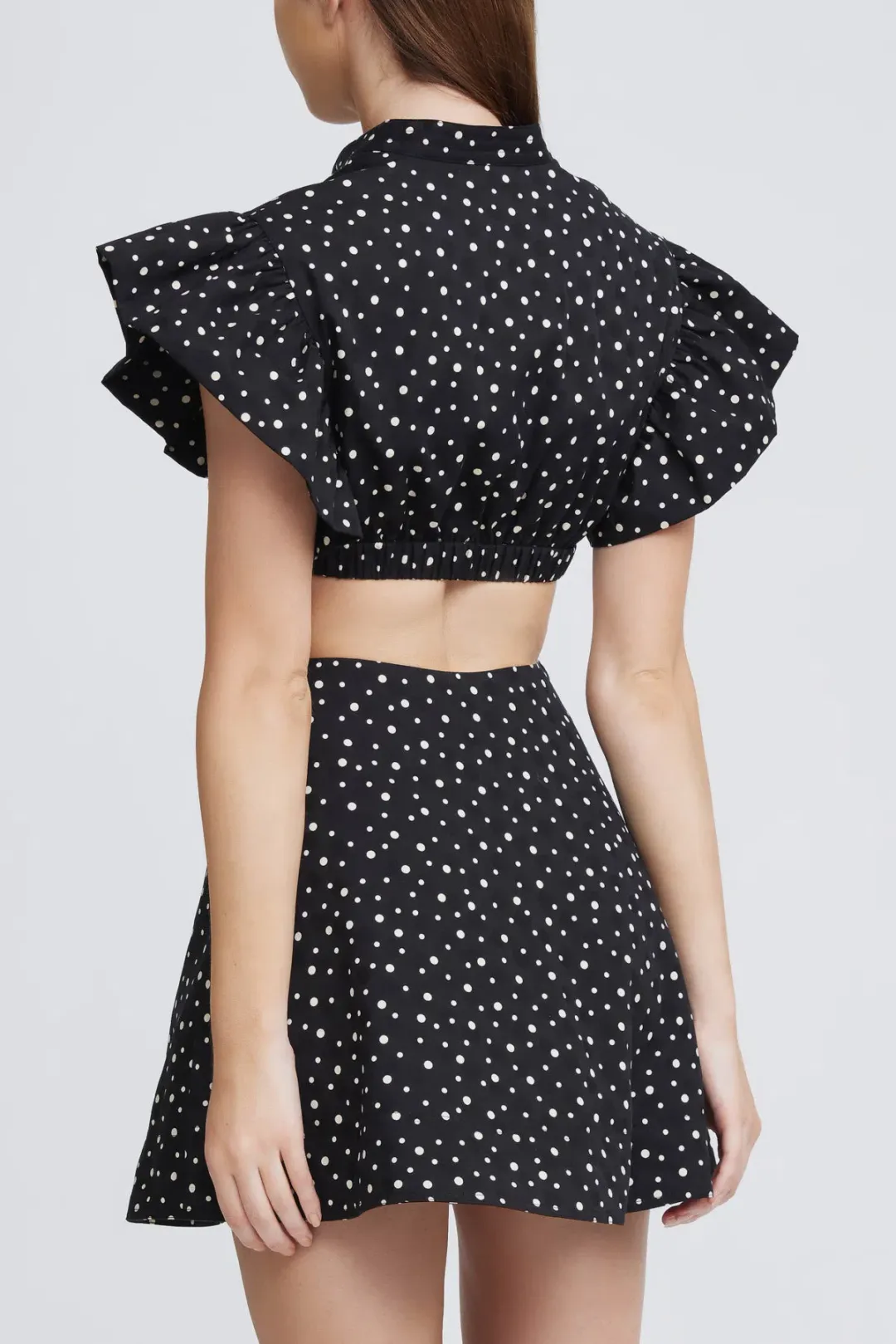 Significant Other Martine Mini Dress Black/Cream Polka Size 10 for rent on The Volte - main image