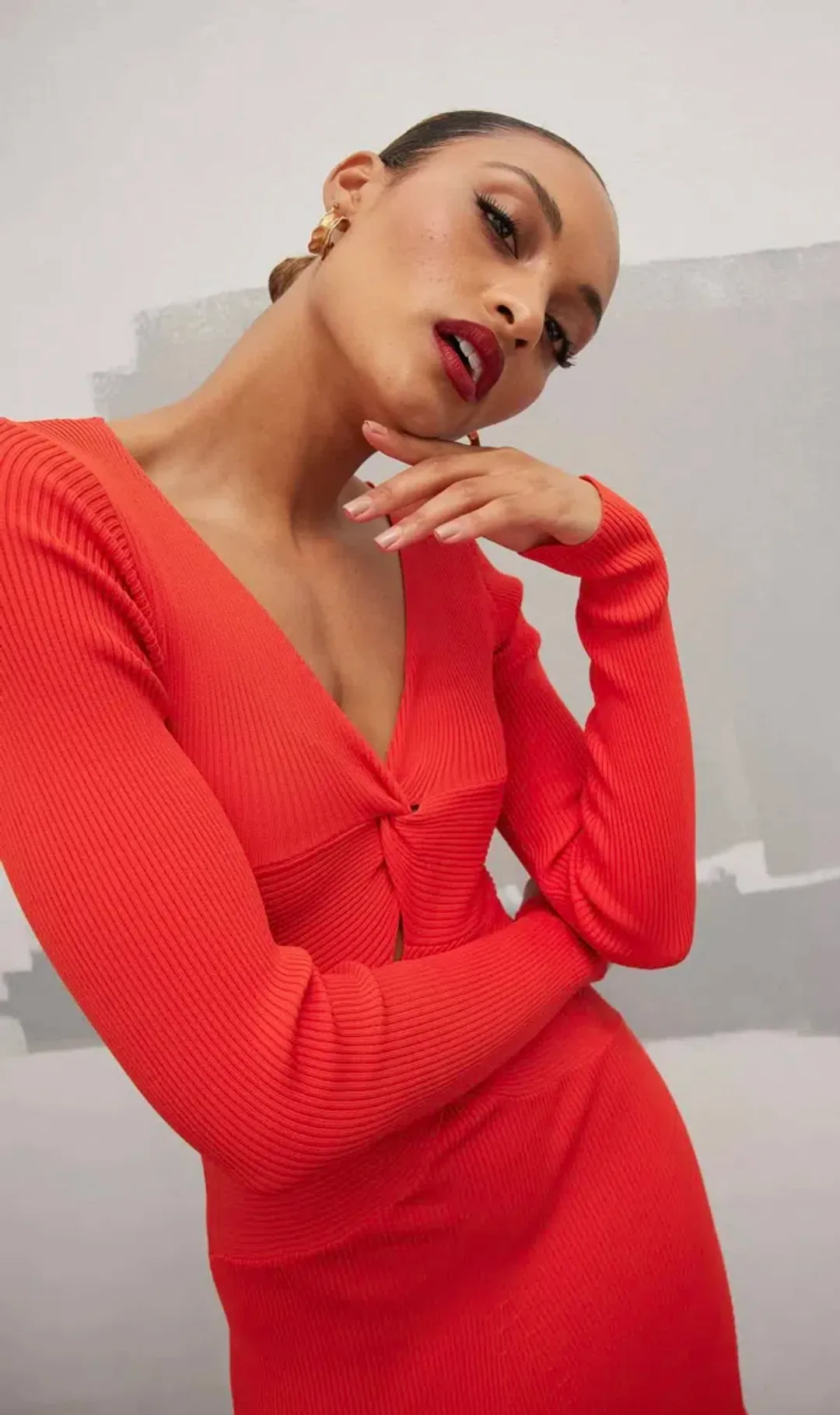 Mossman twists and turn dress in chilli  for rent on The Volte - main image