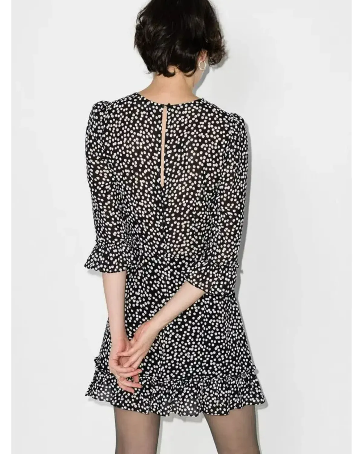 Reformation Doutzen Polka Dot Mini Dress Size AU 8 - Image 2