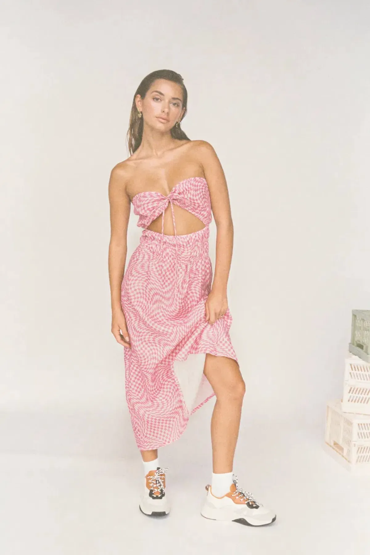 Palytte The Label Piper Dress Print Pink Size AU 6 - Image 2