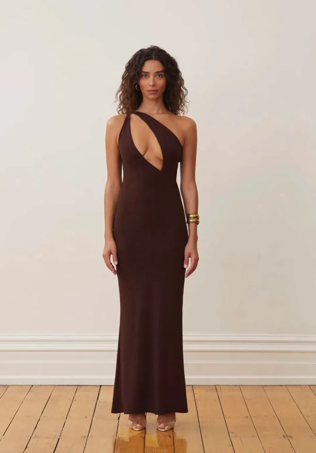 Arcina Ori Jada Dress Cocoa Brown Size 6  for rent on The Volte - main image