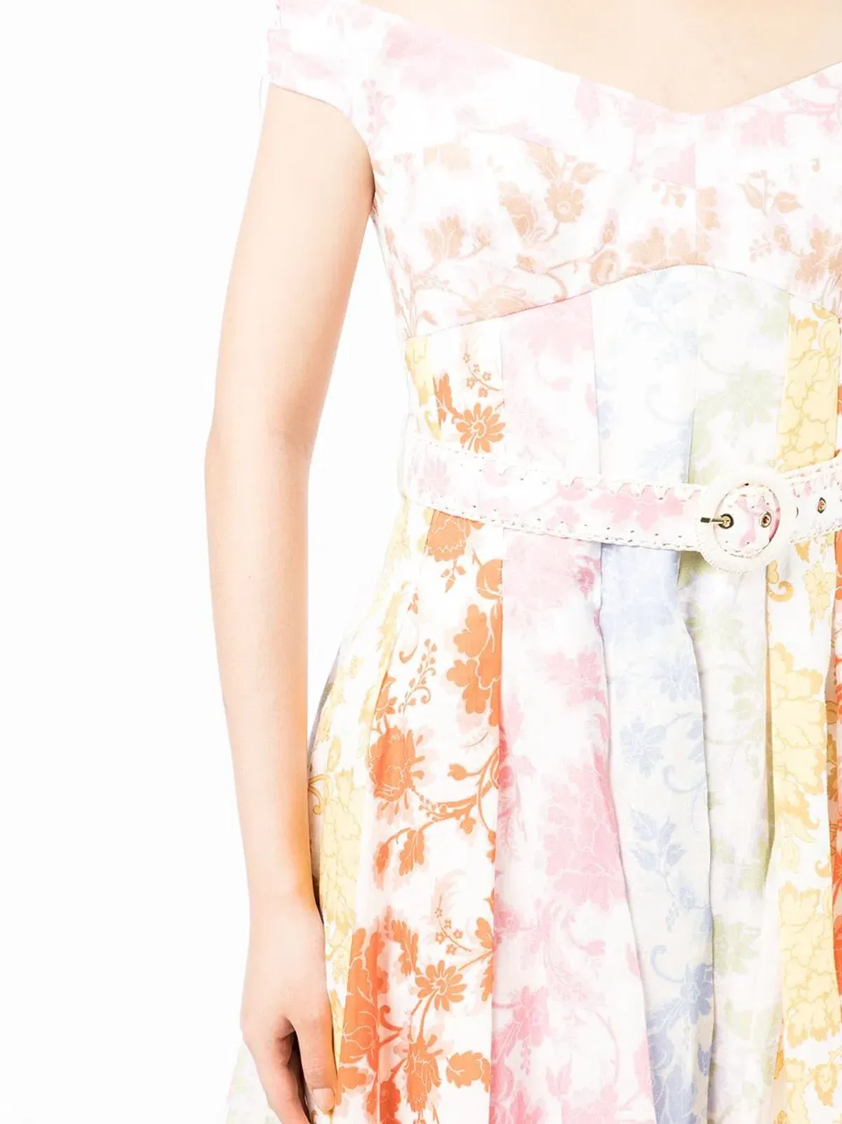 Zimmermann Postcard Spliced Midi Dress Size 1/Au 10 - Image 3