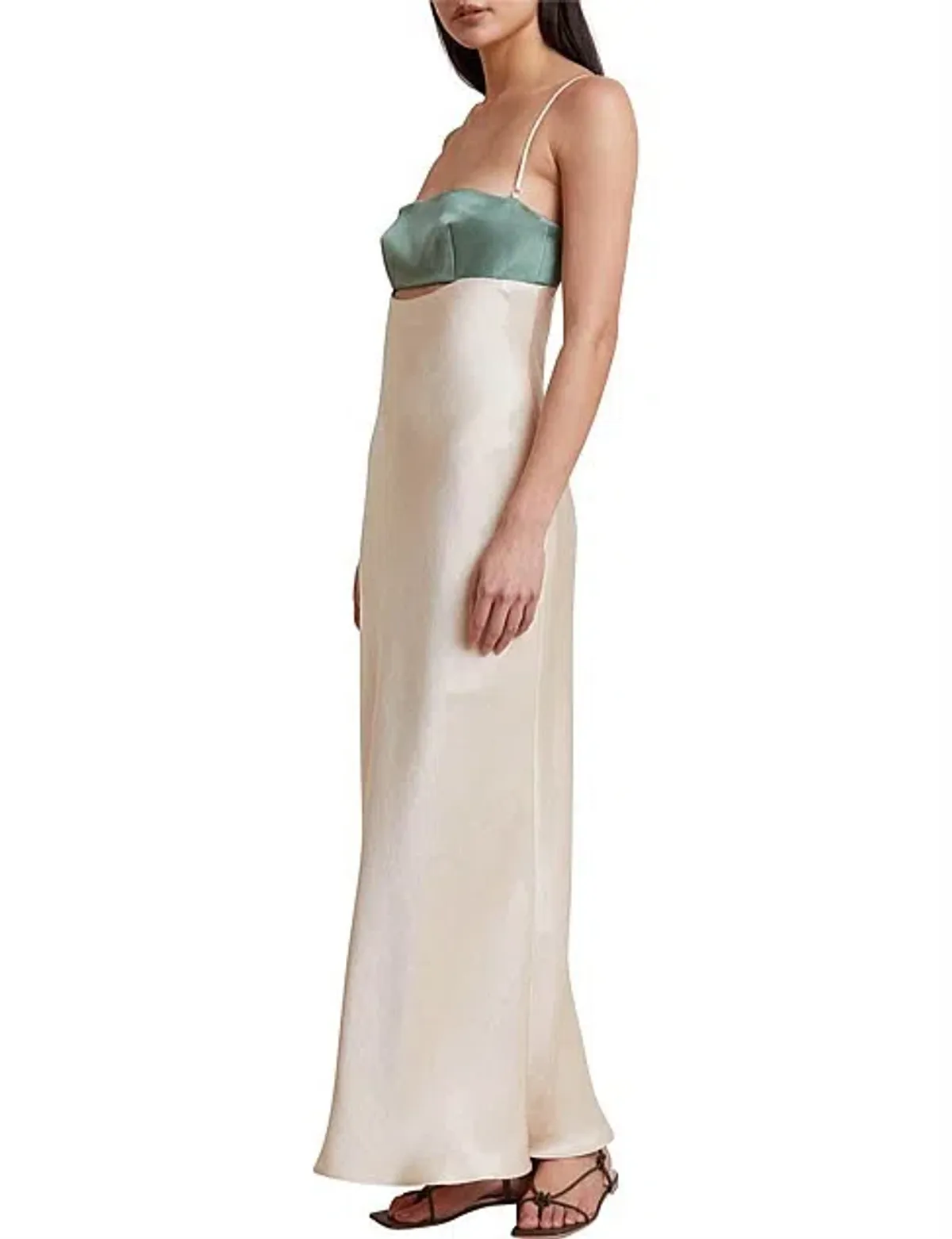 Bec & Bridge Carrie Maxi Dress Green and White Size AU 8 - Image 2