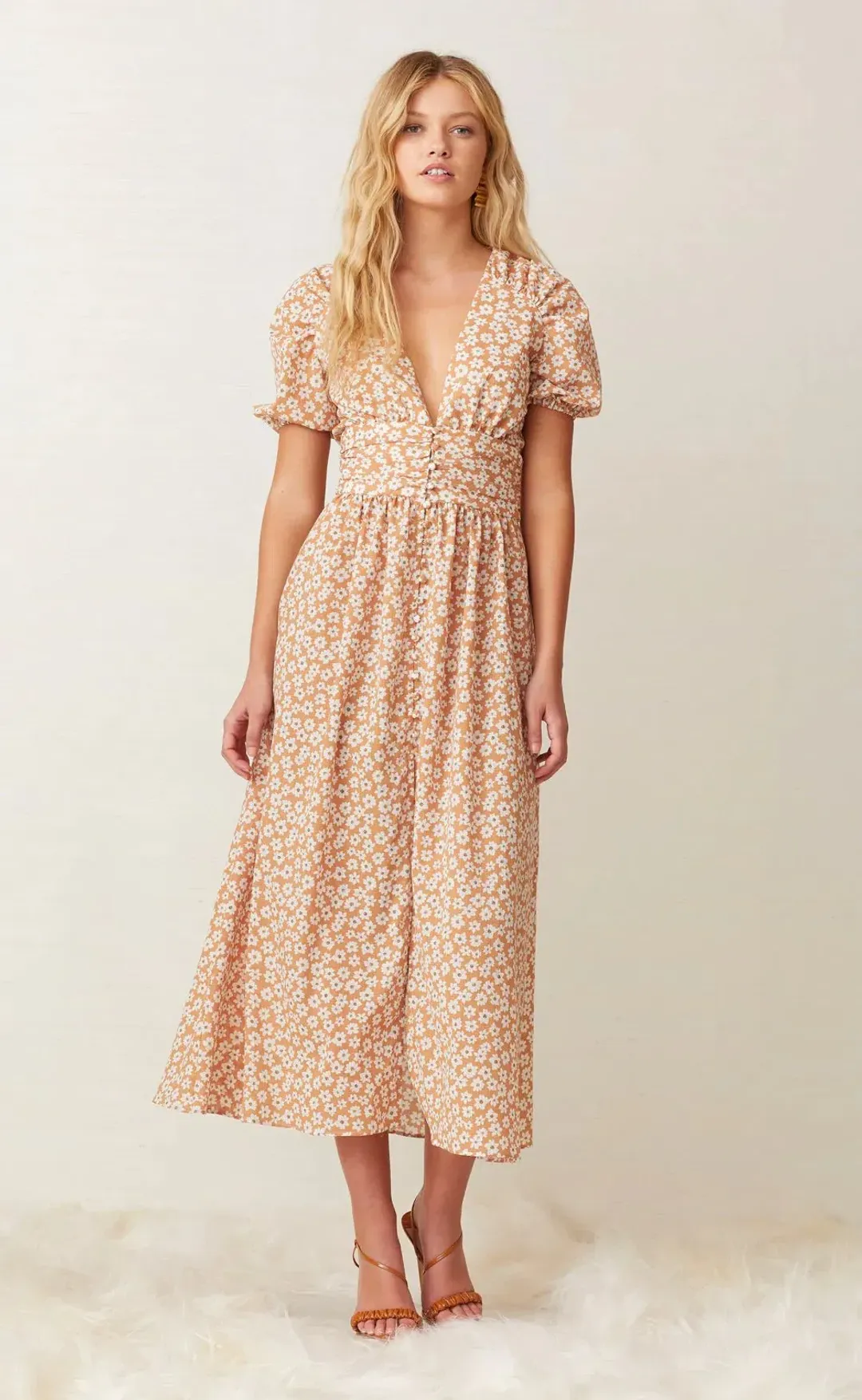 Bec & Bridge Zoe Maxi Dress Peach Size AU 8 for rent on The Volte - main image