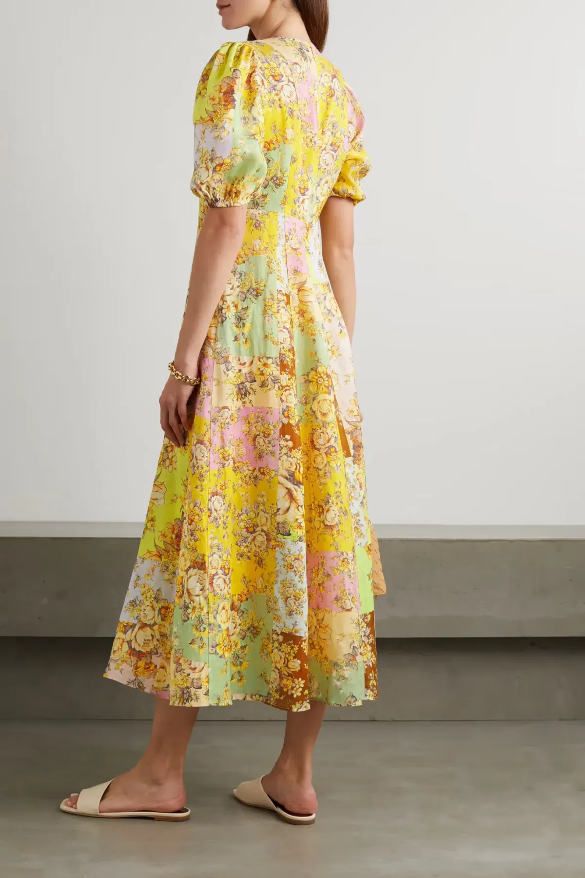 Alemais Matilde Midi Dress Yellow Size 8 - Image 2