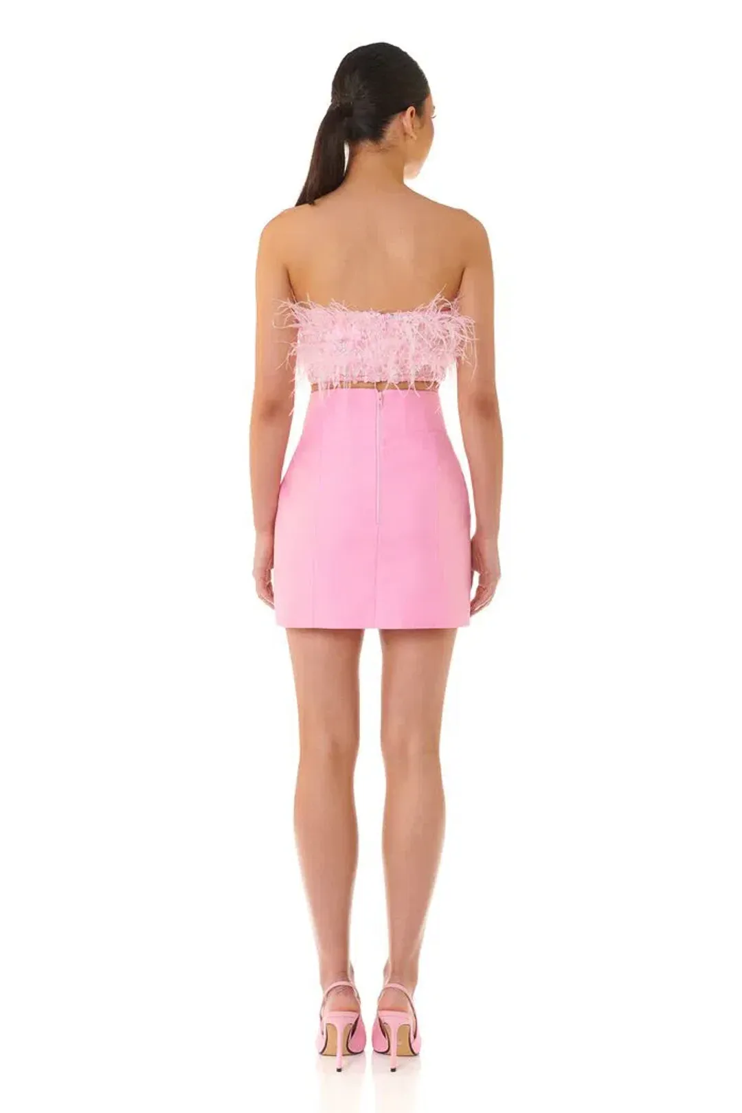Eliya The Label Simone Skirt & Heather Top Set Pink Size 10 for rent on The Volte - main image