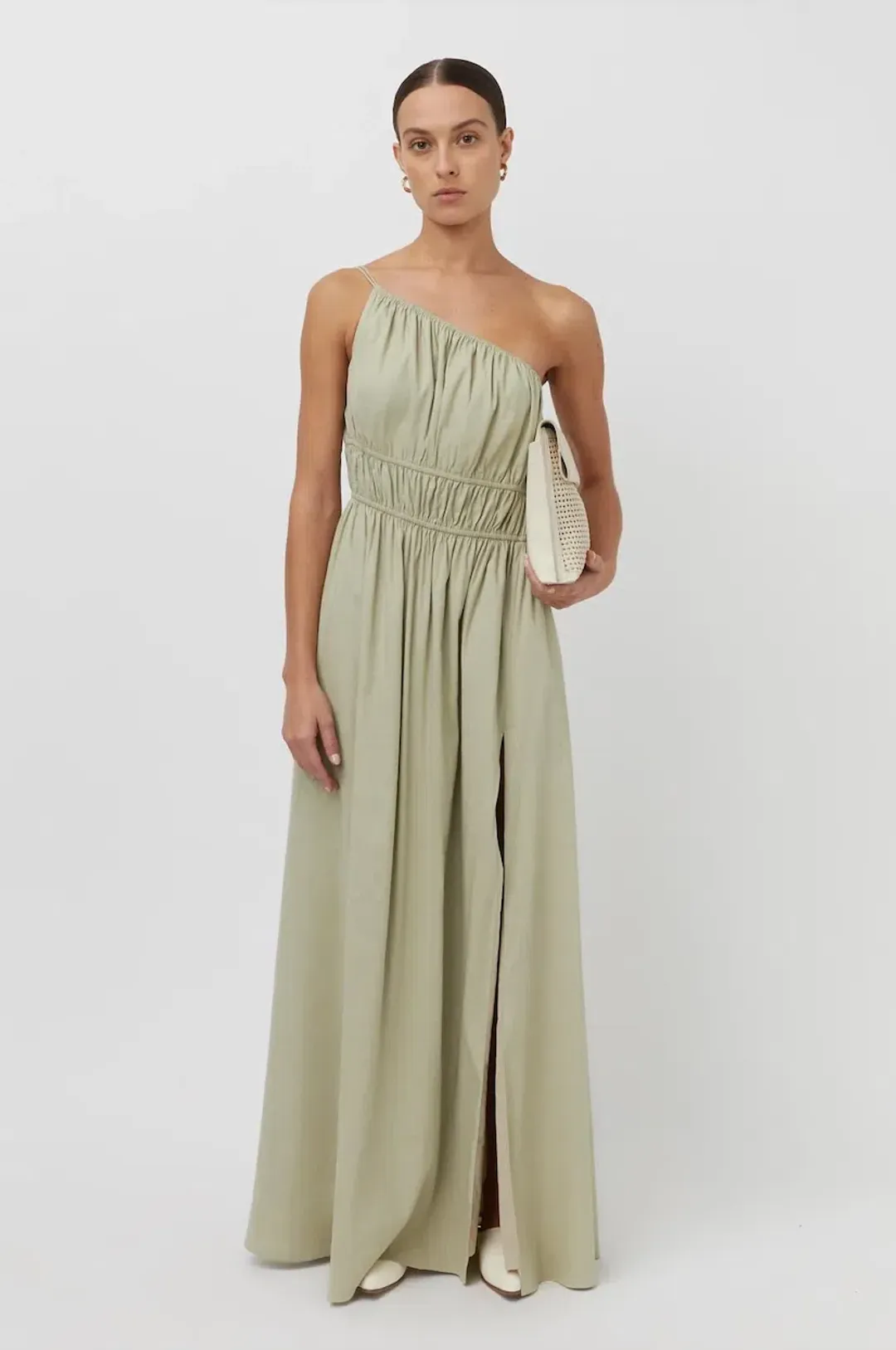 Camilla and Marc Sevilla Asymmetric Maxi Dress Green Size 8 for rent on The Volte - main image
