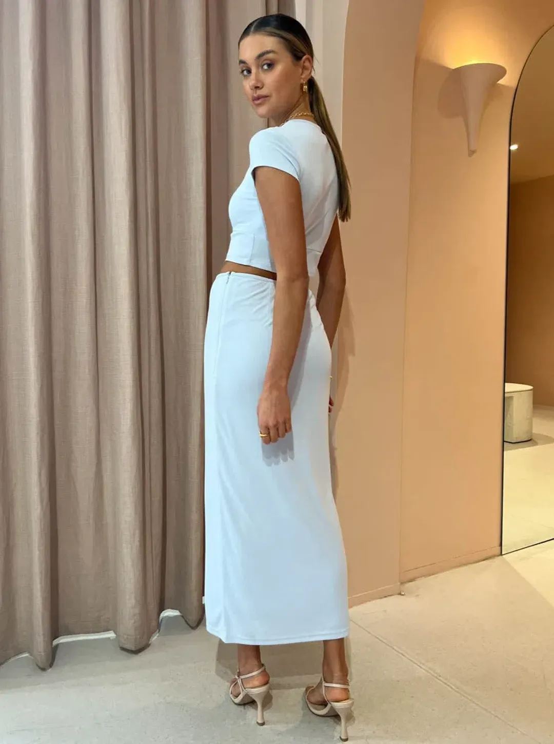 Ownley Rebel Skirt and Pam Top Set Blue Size M/AU 10 for rent on The Volte - main image