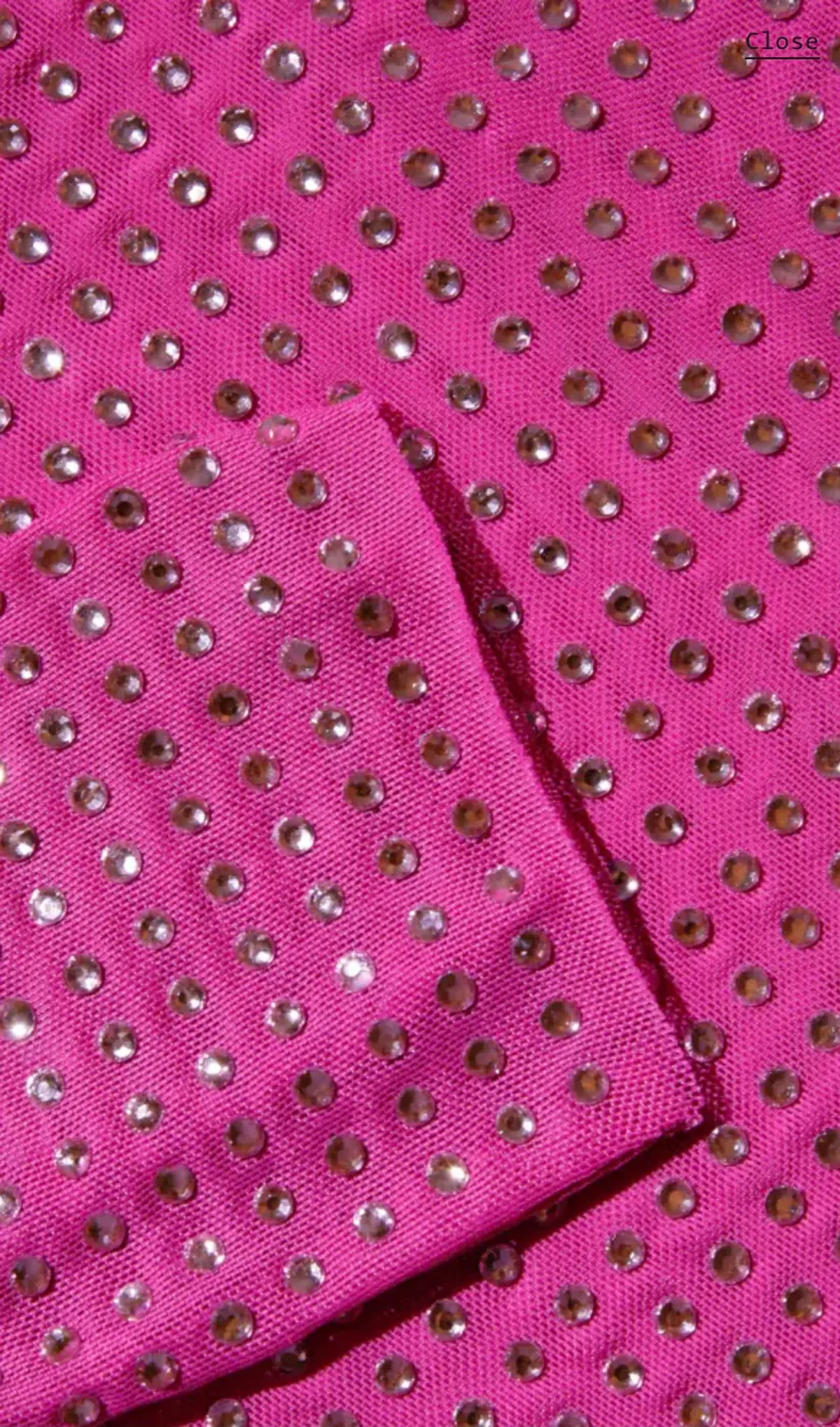 Self Portrait Pink Rhinestone Mesh Midi Dress Size 8 - Image 3