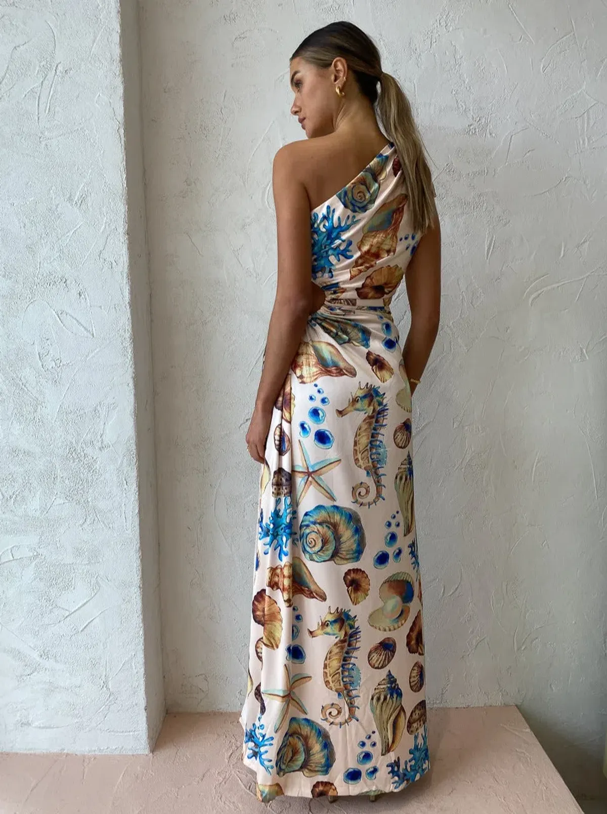Sonya Moda Nour Seashell Dress Print Size 12  - Image 5