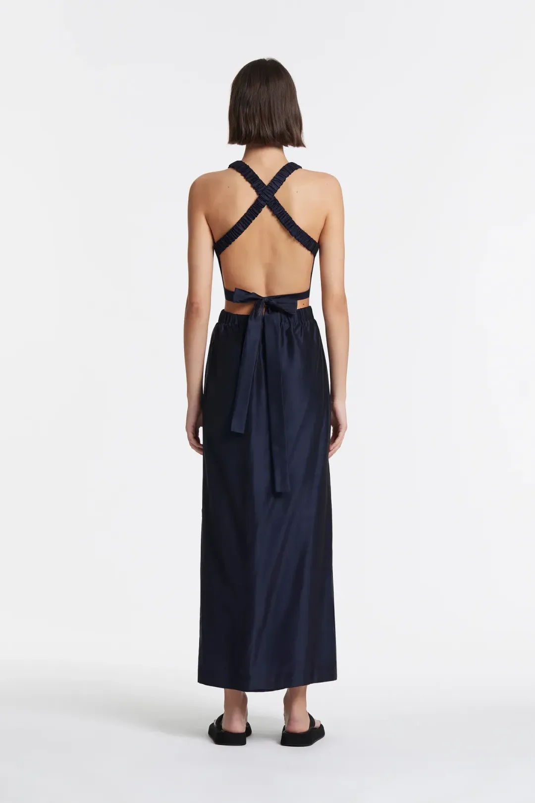 Sir the Label Franc Cross Back Navy Gown Size 0/AU 6 for rent on The Volte - main image