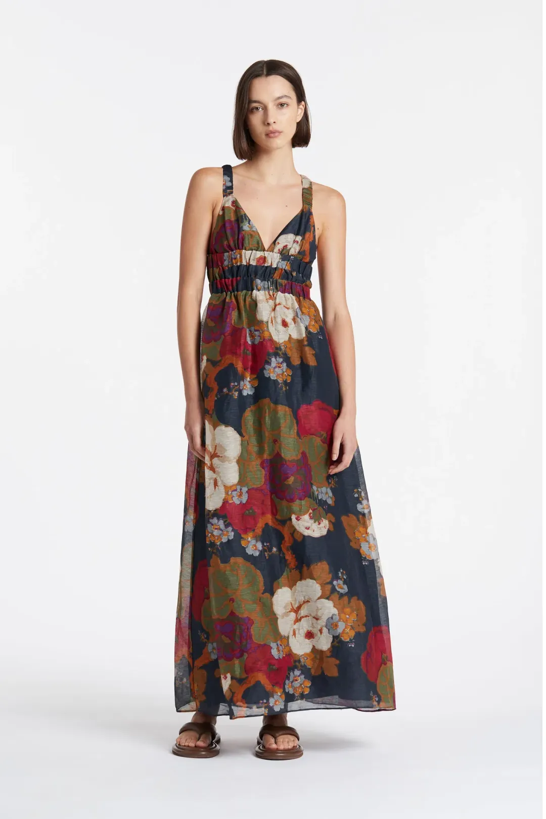Sir the Label Bonita V Neck Gown Floral Size 0/AU 6 for rent on The Volte - main image