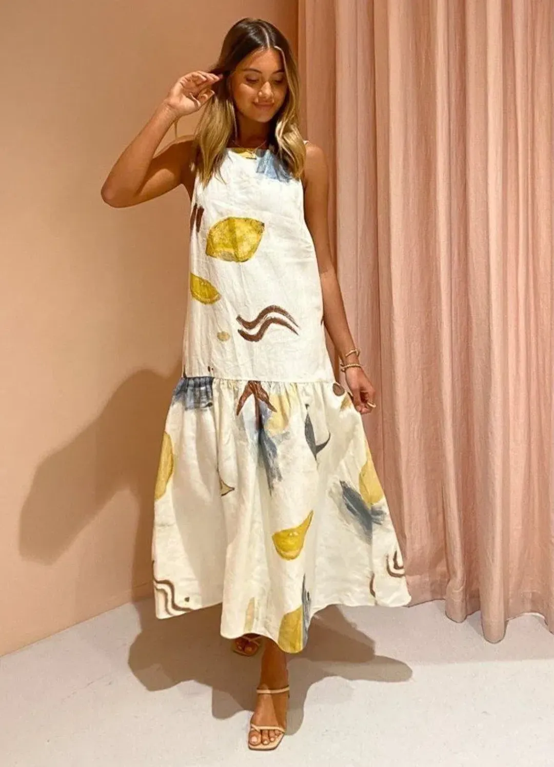 Sir the Label Martine Maxi Dress Print Size 1/AU 8 for rent on The Volte - main image