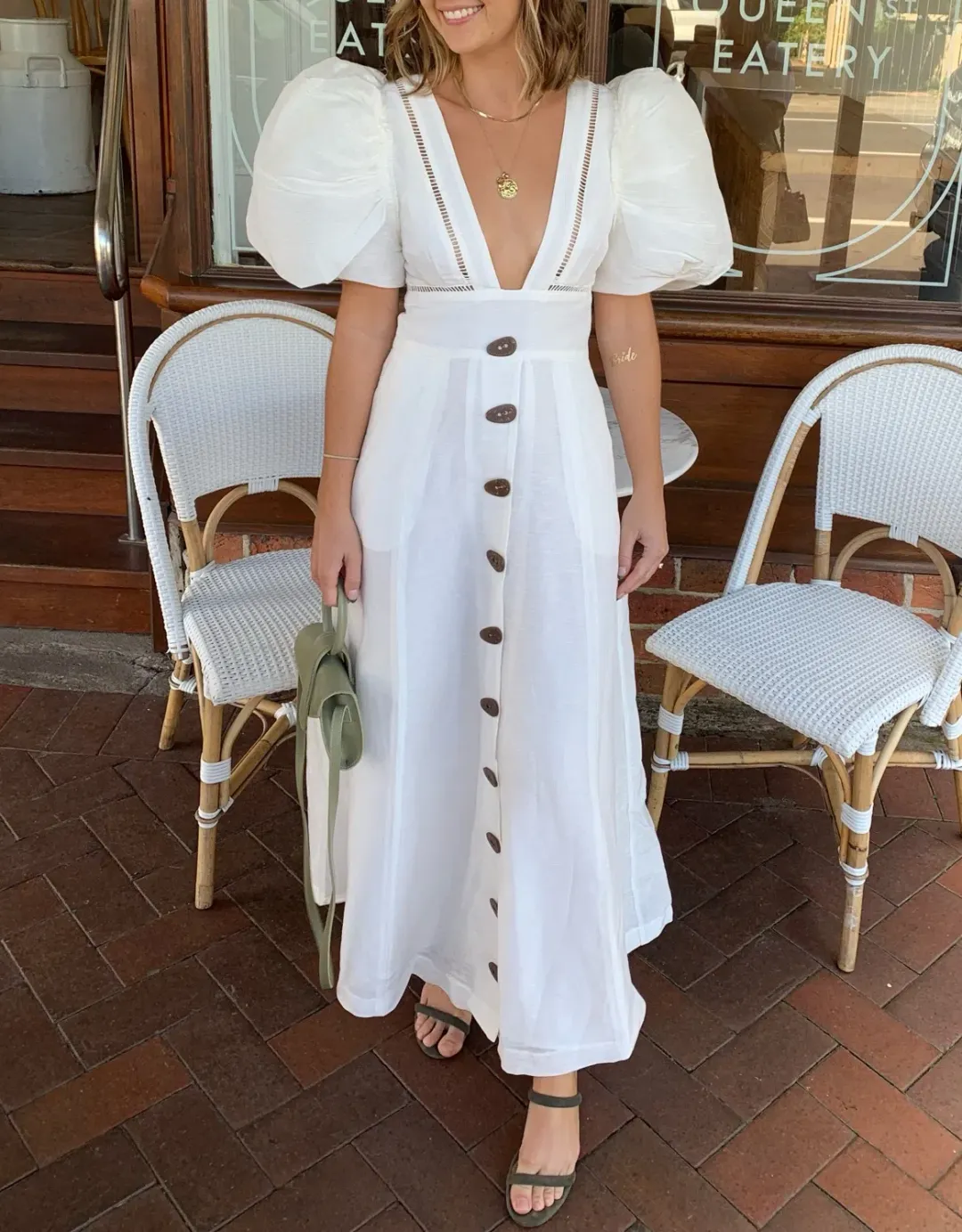 Mackenzie Mode Ethereal Balloon Dress White Size AU 6 for rent on The Volte - main image