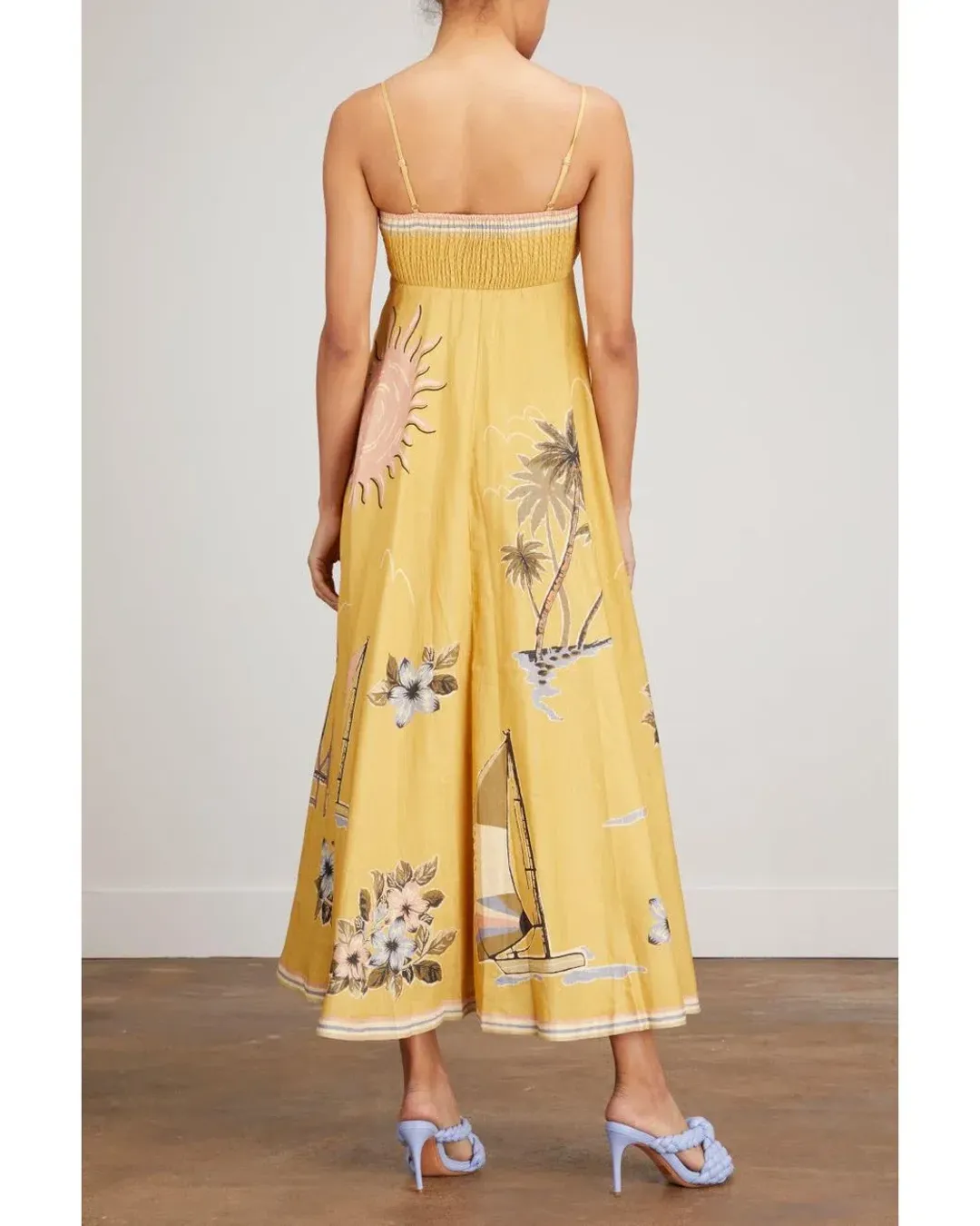 Alemais Sunset Shades Sundress In Sand Yellow Size 6 for rent on The Volte - main image