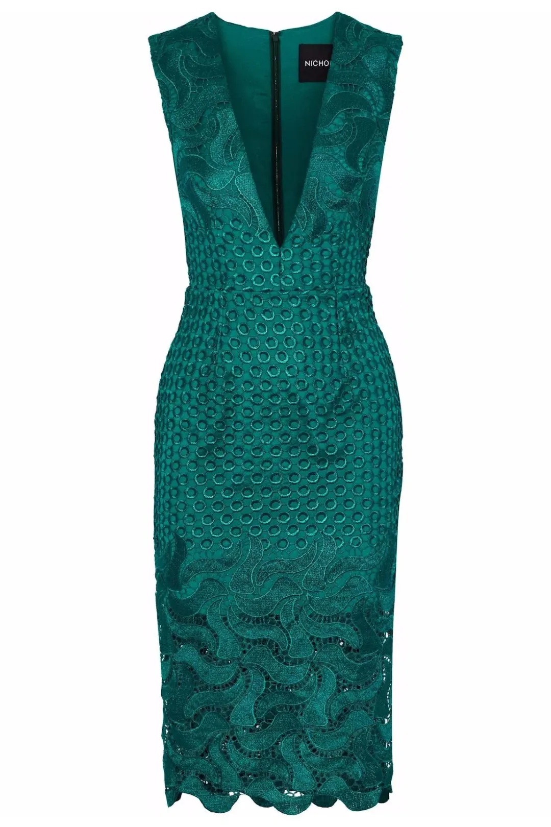 Nicholas Guipure Lace Midi Dress Green Size AU 6  for rent on The Volte - main image