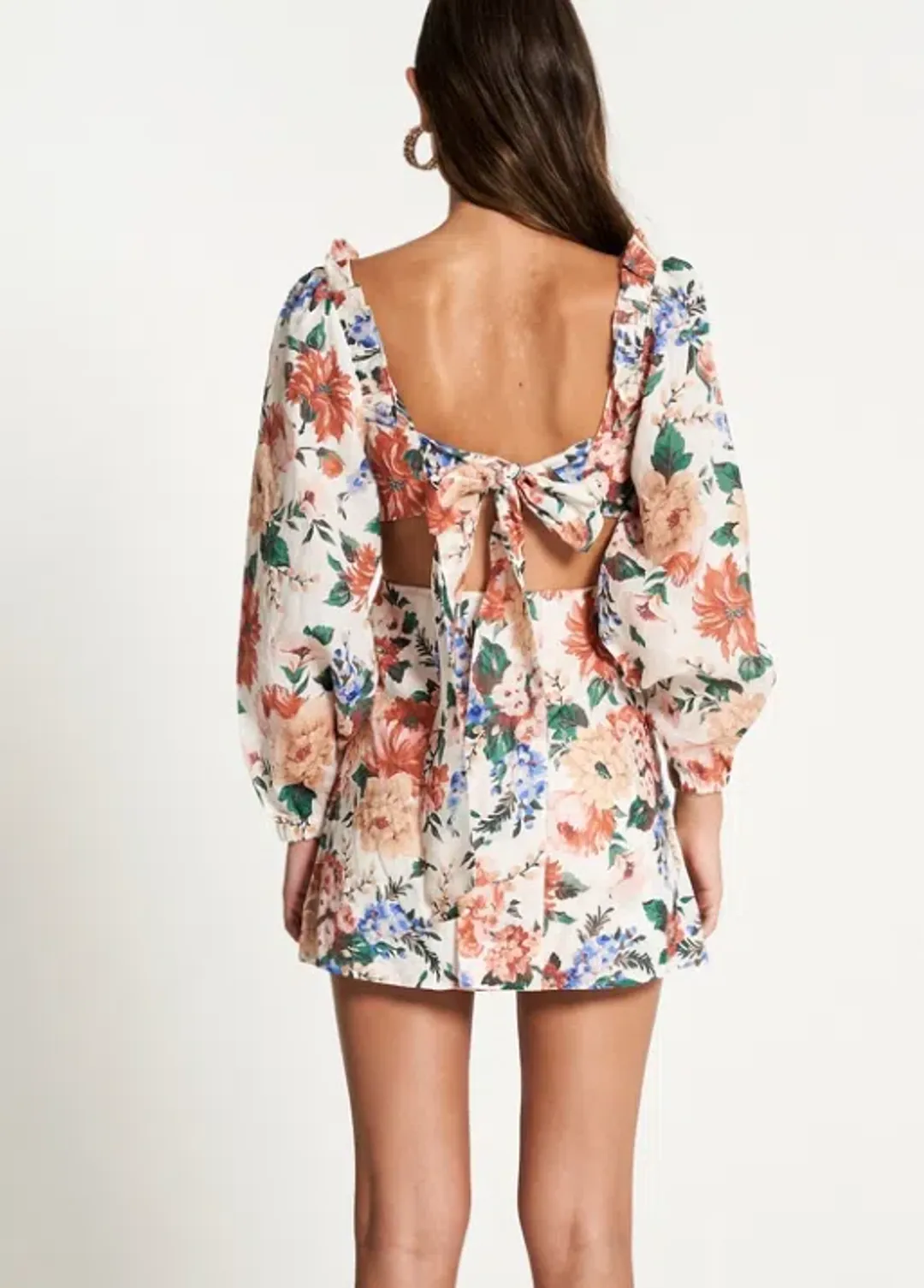 Sofia The Label Goldie Cut Out Mini Dress White Size AU 12 for rent on The Volte - main image