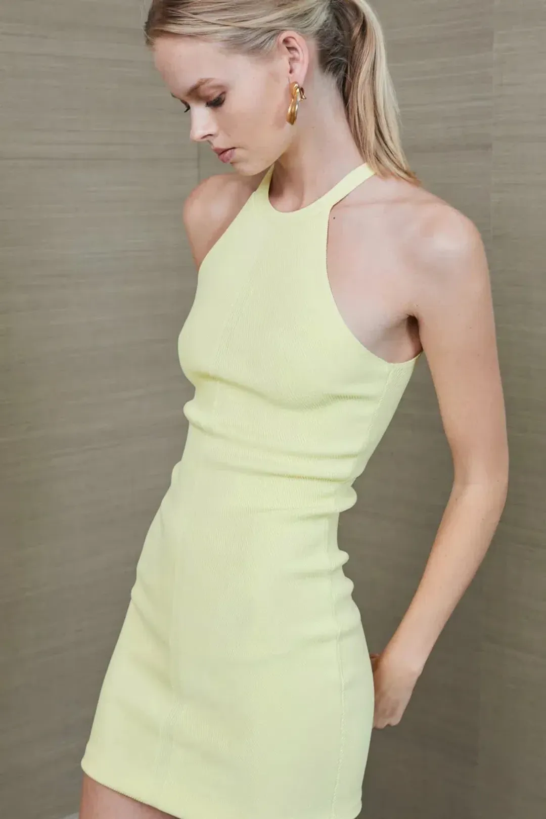 Bec and Bridge Citrus Sweetie Knit Mini Yellow Size AU 8 for rent on The Volte - main image