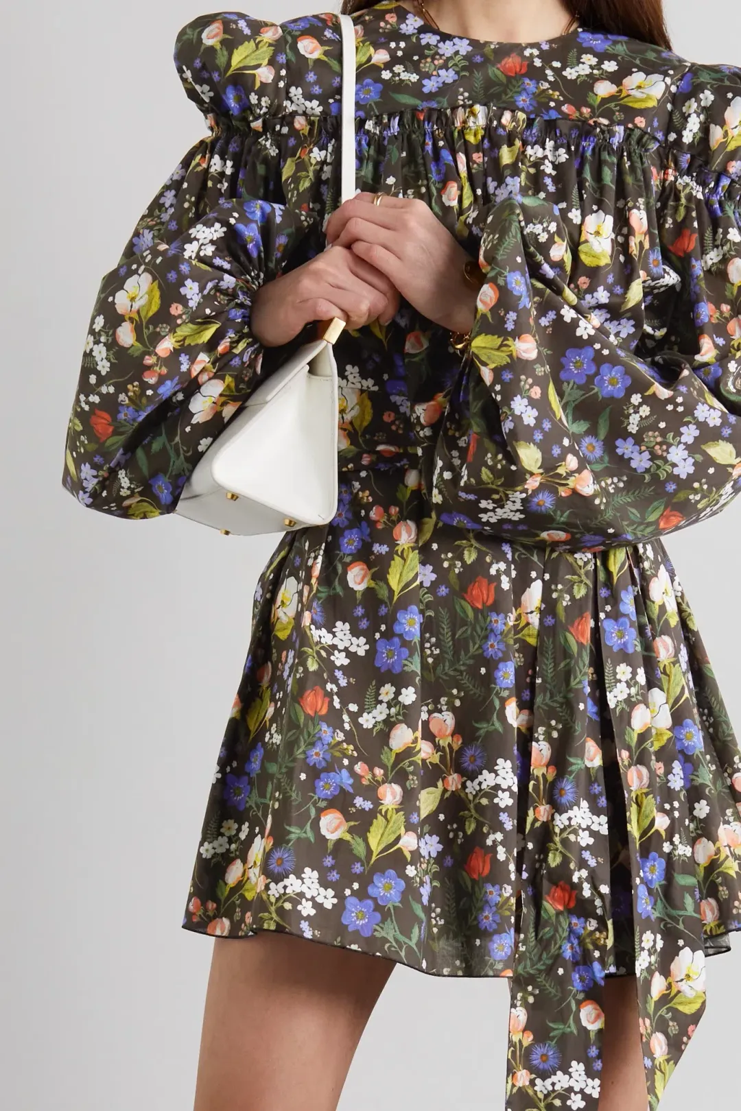 The Vampire's Wife Heidi Cotton Mini Dress Floral Size 10 for rent on The Volte - main image