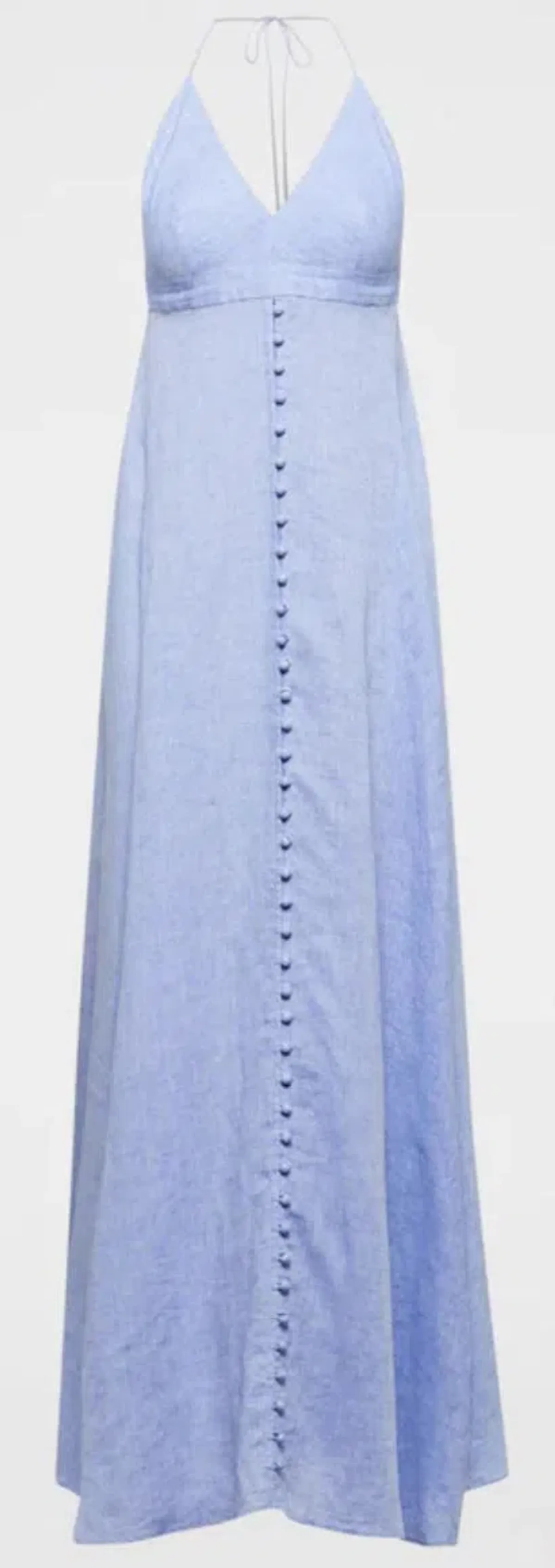 Scanlan Theodore Italian Linen Shoestring Dress Mauve Size 8 - Image 3