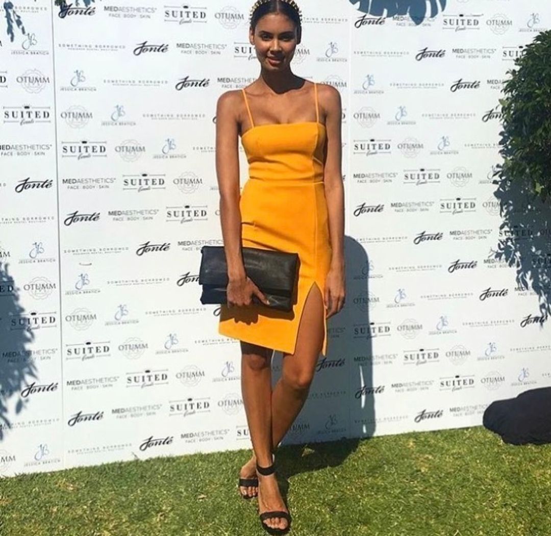 Kookai Honey Dress Yellow Size 8 for rent on The Volte - main image